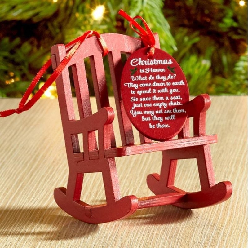 Christmas in Heaven Rocking Chair Ornament, Memorial Ornament, Christmas Tree Decor