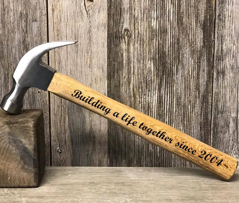 Building A Life Personalized Year Laser Engraved Hammer, Father's Day Gifts