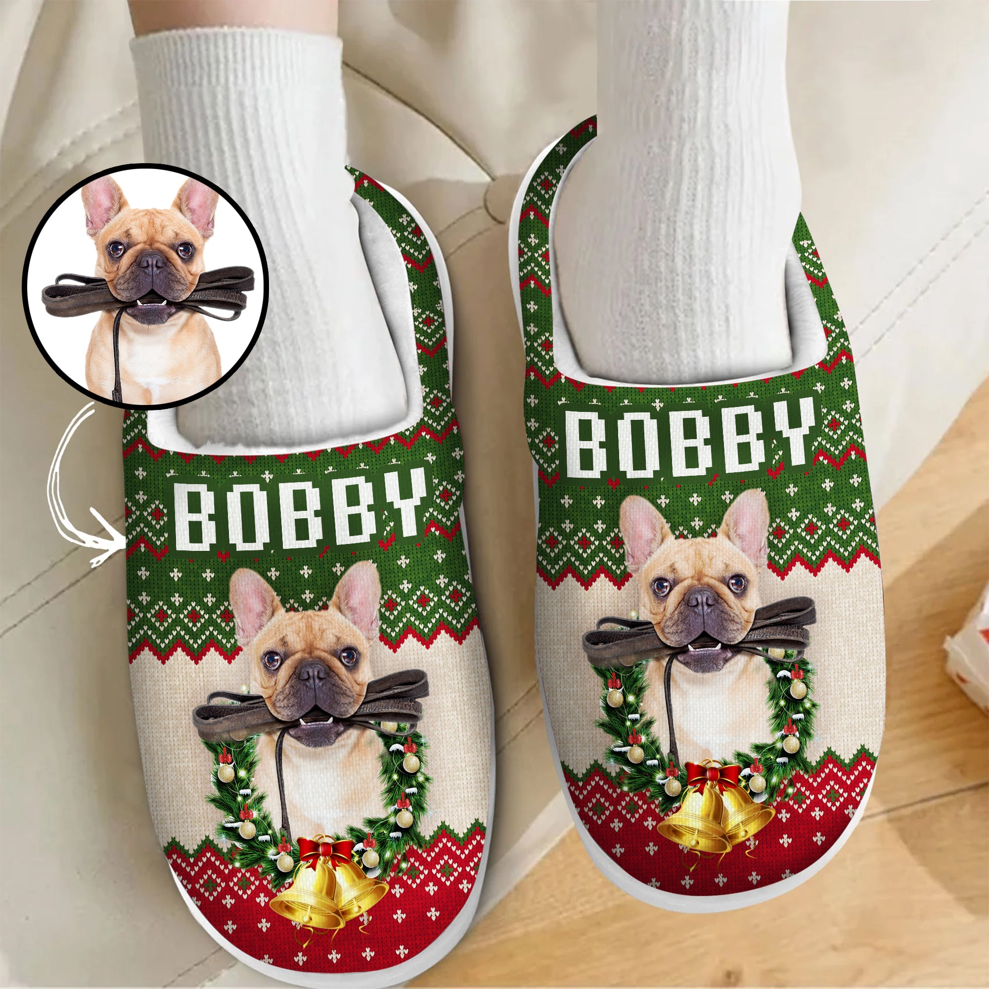 Custom Photo Dog Slippers, Dog Slippers, Gifts for pet lovers, Christmas Gifts