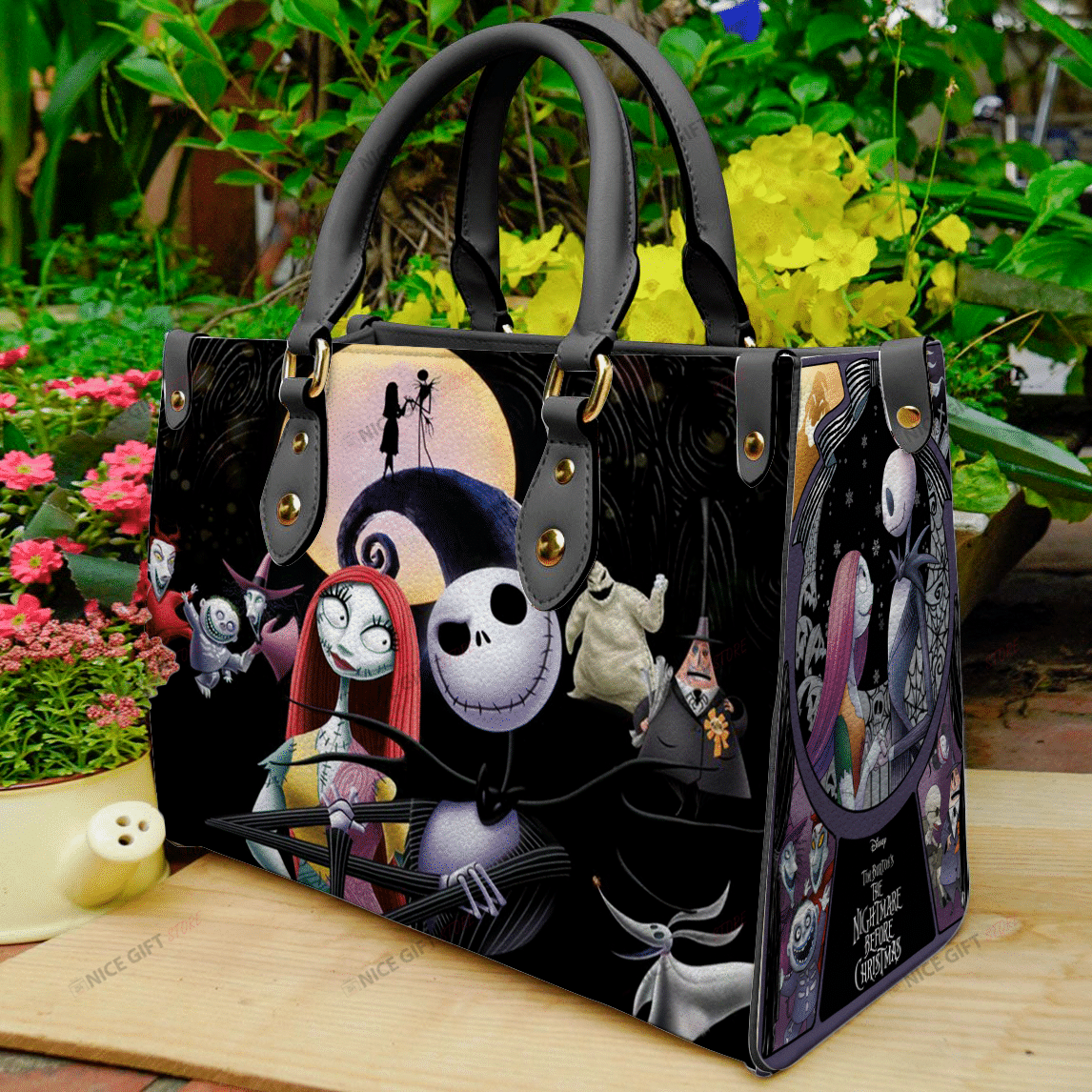 Jack Skellington And Sally Leather Handbag, The Nightmare Before Christmas, Halloween Gift