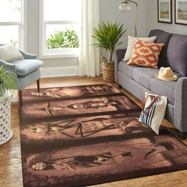 Cartoon The Nightmare Before Christmas Area Rug Carpet, Halloween Room Decor