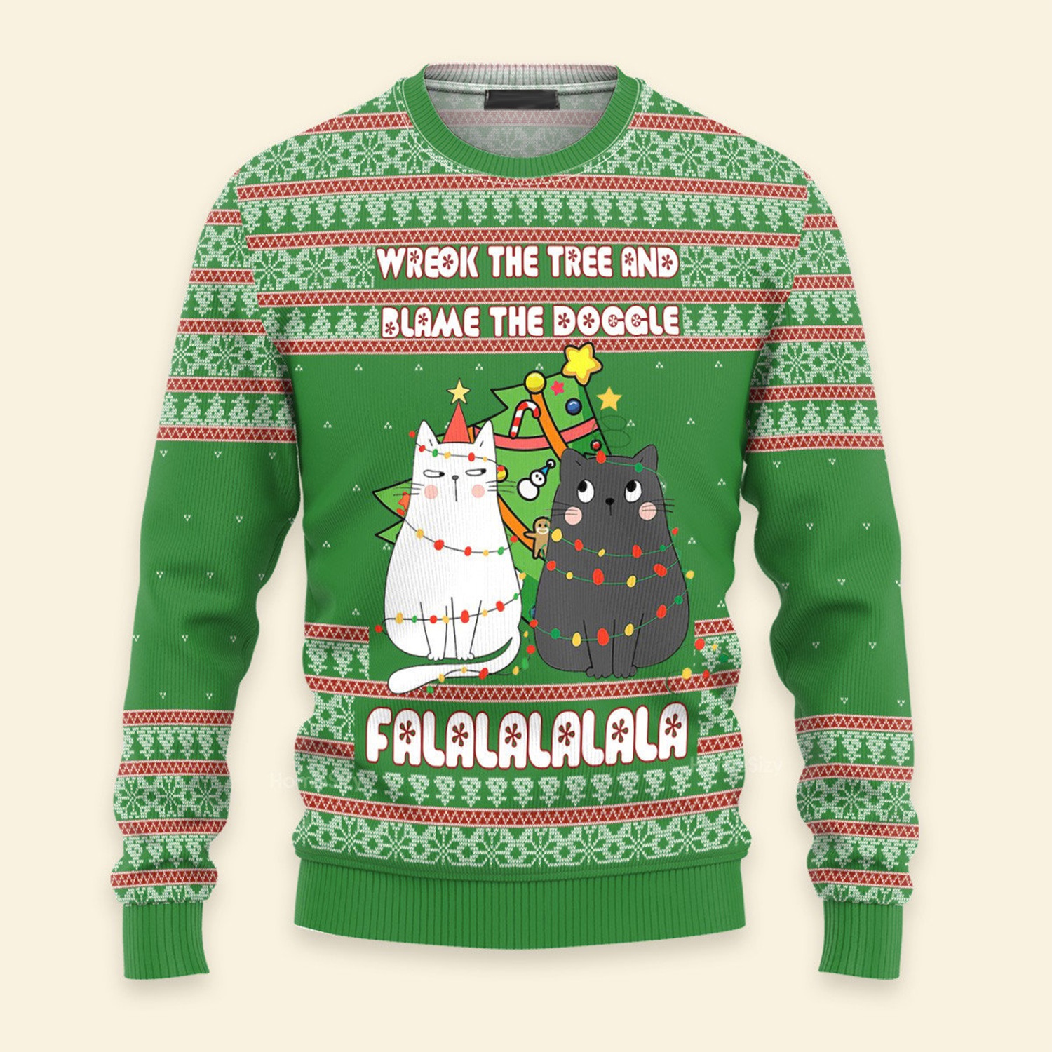 Cat Christmas Sweater, Perfect Gift for Cat Lovers