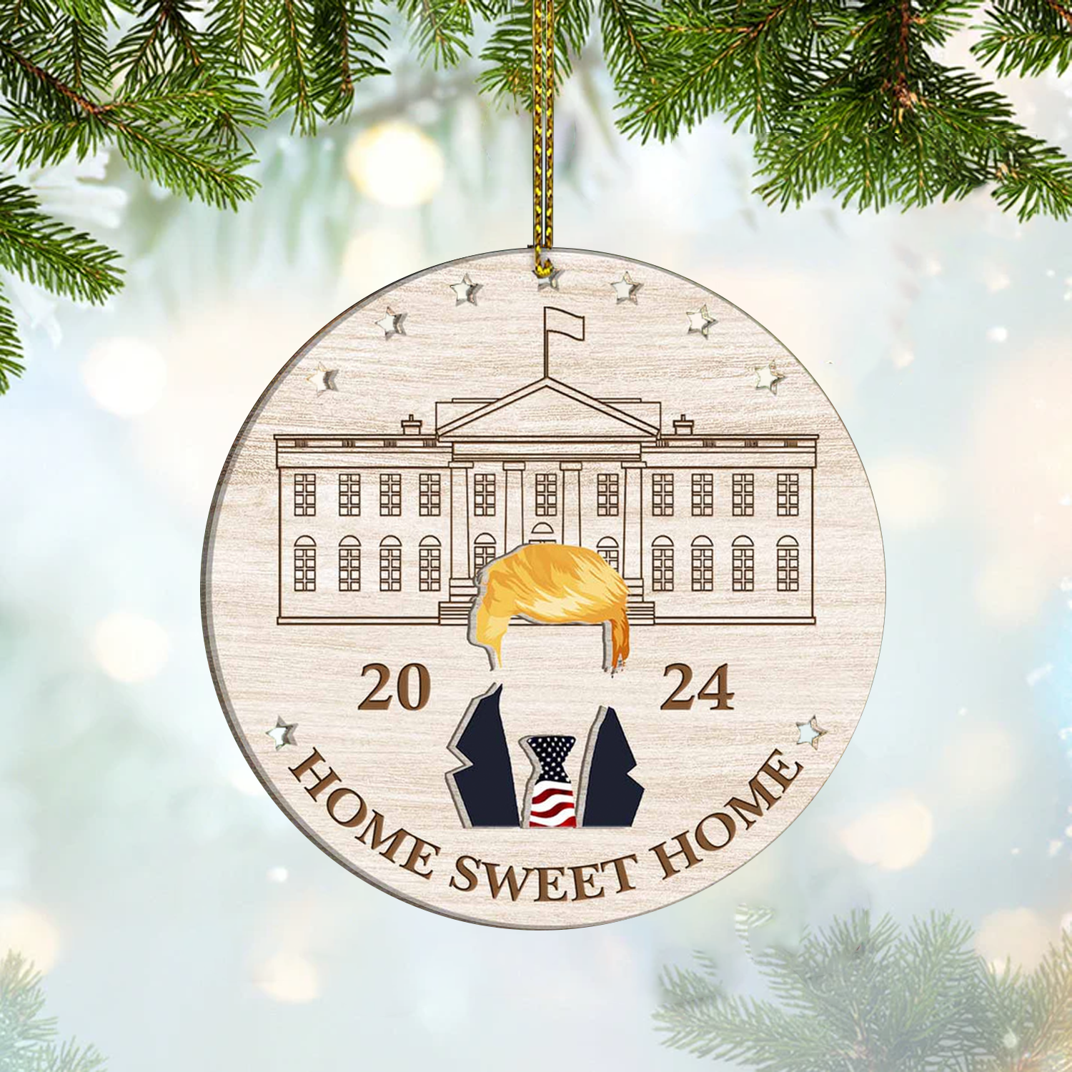 Trump2024 Ornament, Home Sweat Home Ornament