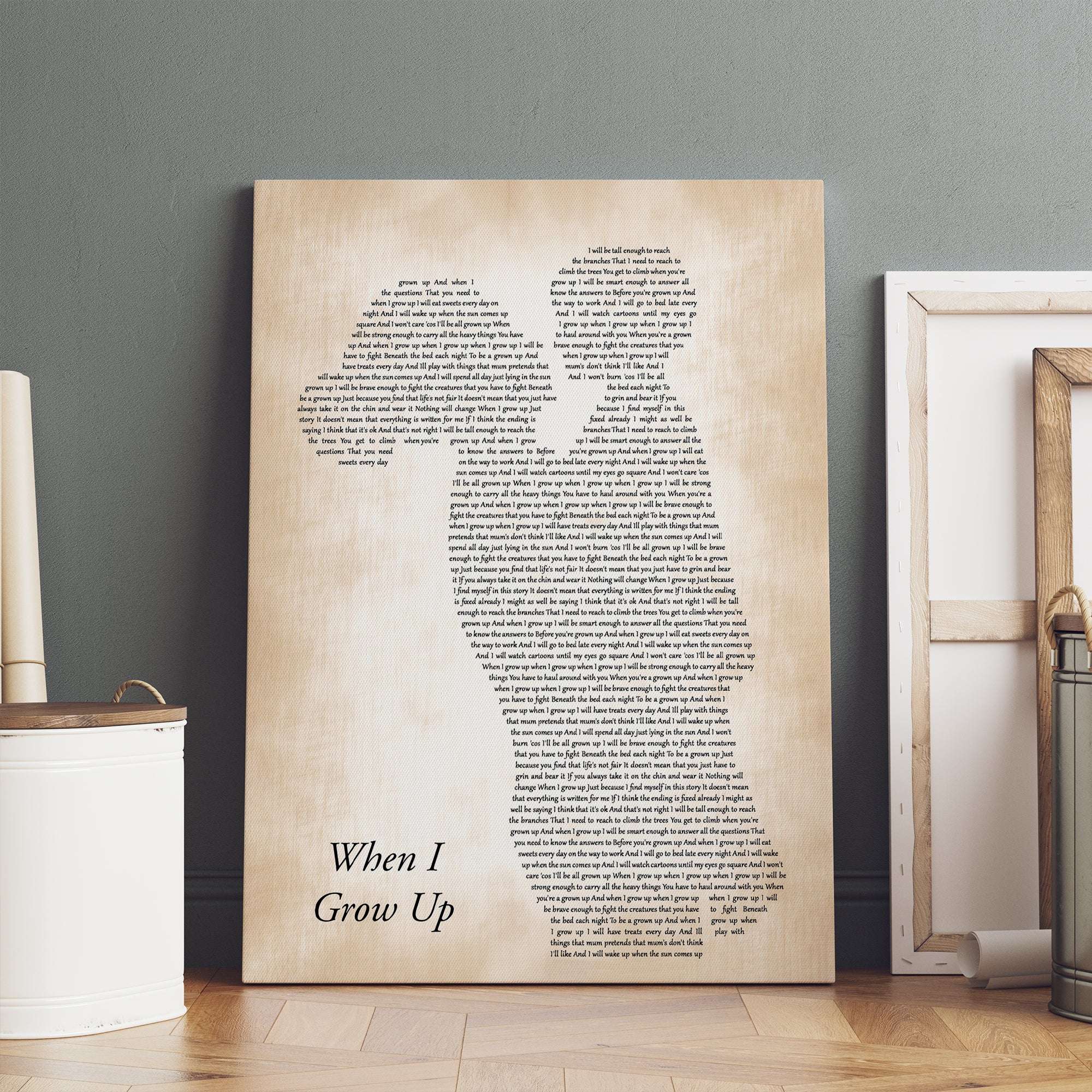 Matilda Musical When I Grow Up Mother & Child Decorative Art Gift Song Lyric Art Print Canvas Print Framesin