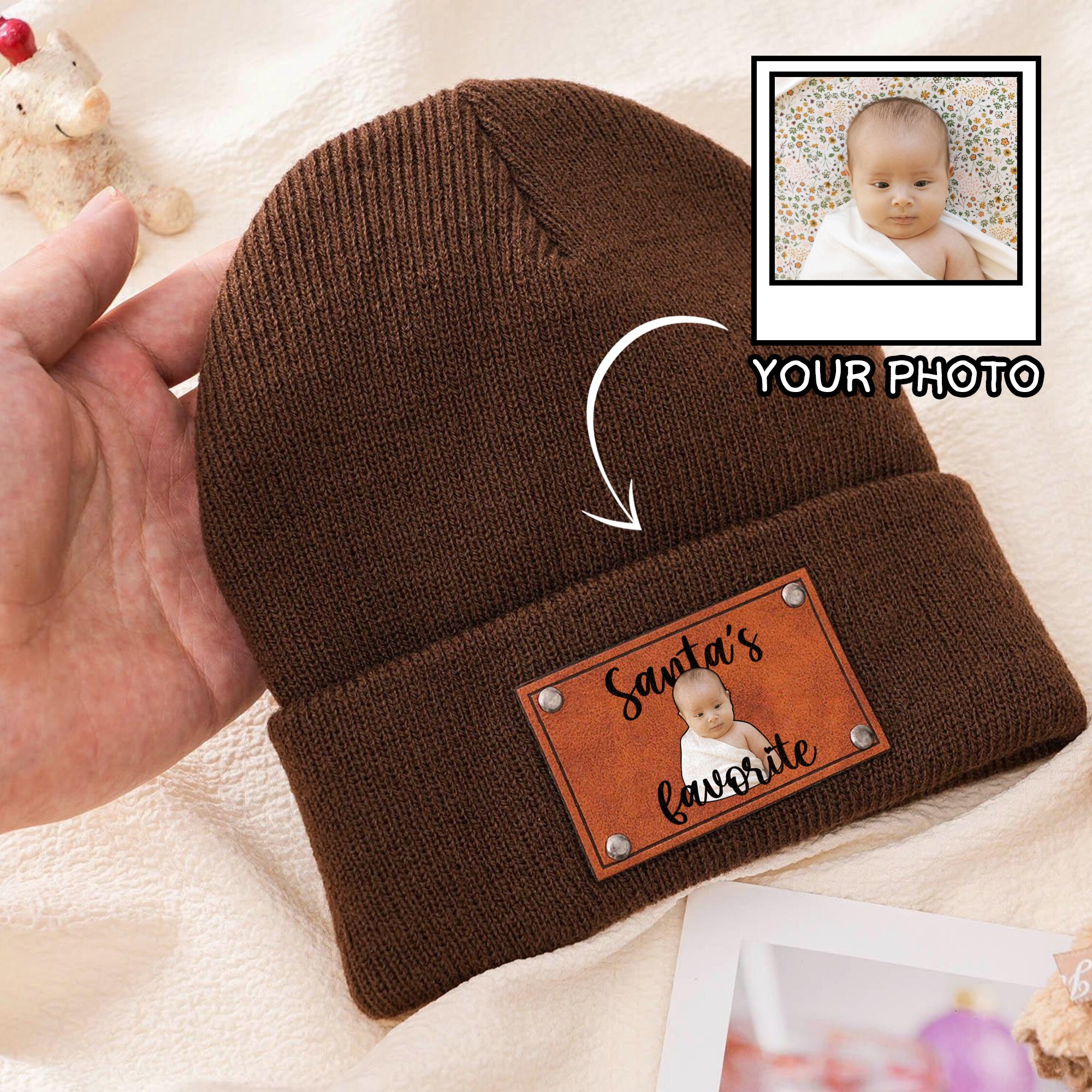 Baby Beanie, Personalized Baby Name Beanie, Christmas Gift For Baby