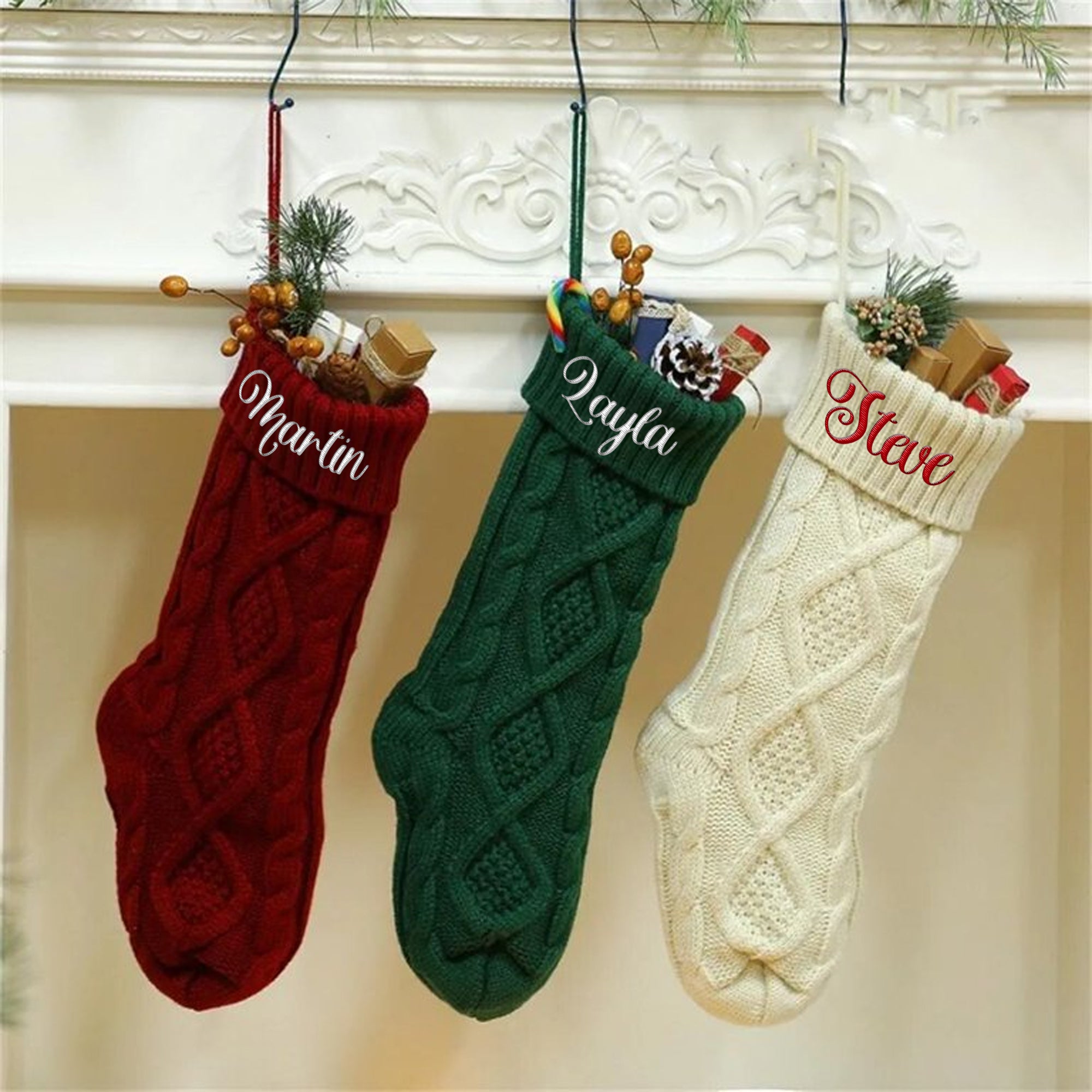 Custom Family Christmas Stockings, Christmas Decor, Holiday Gift