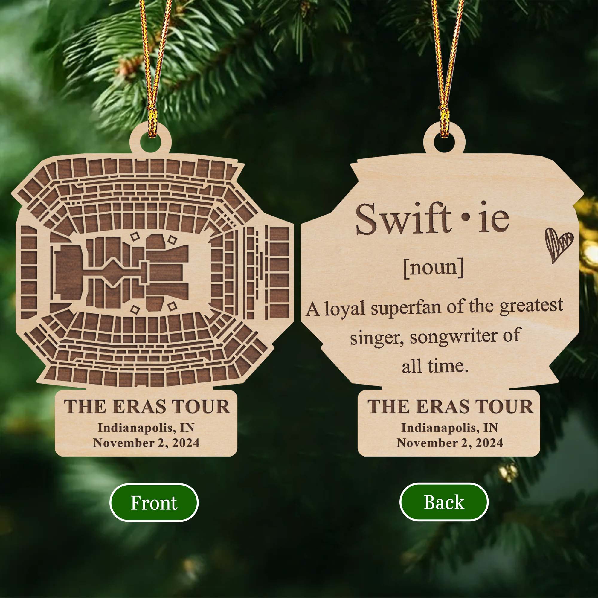 The Eras Tour Personalized Stadium Christmas Ornaments, Swiftie Ornament, Gift For Swifties