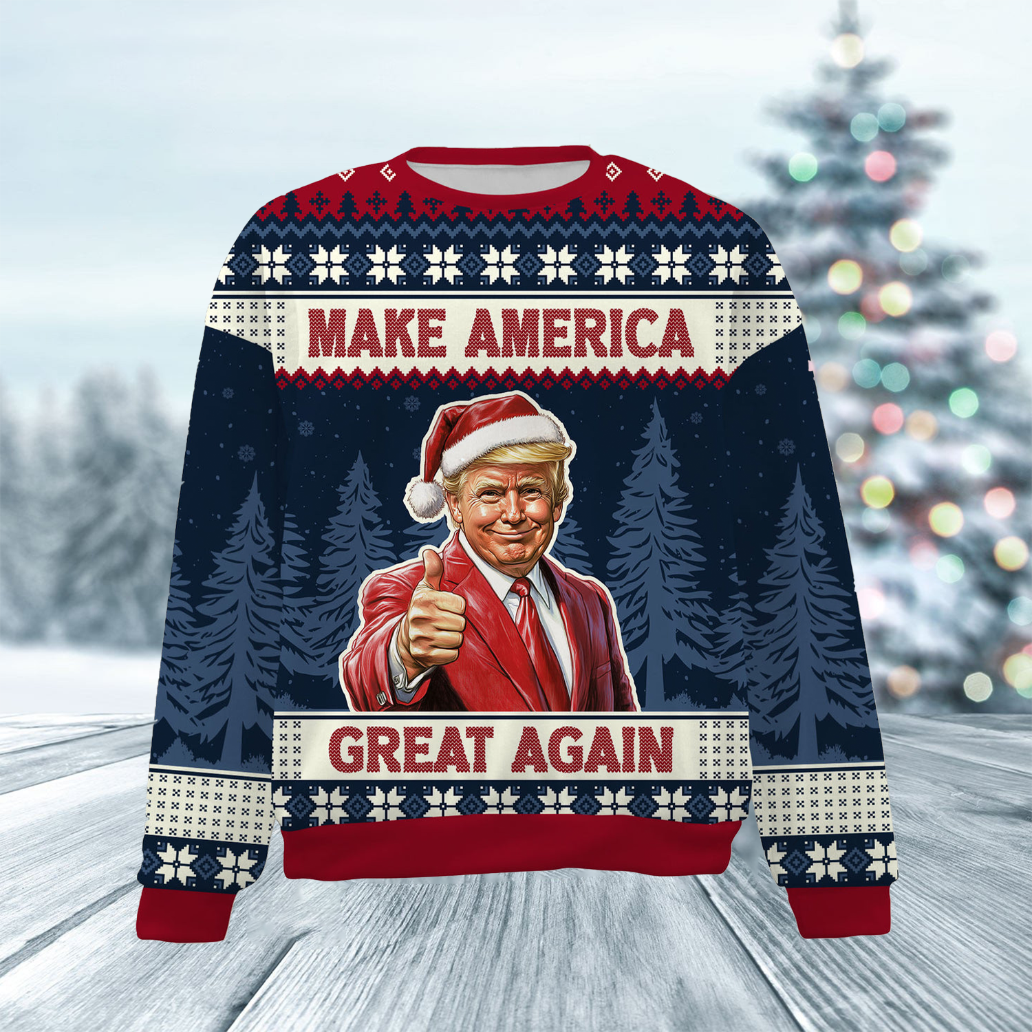 Trump  Ugly Christmas Sweater, Make America Great Again  Sweater