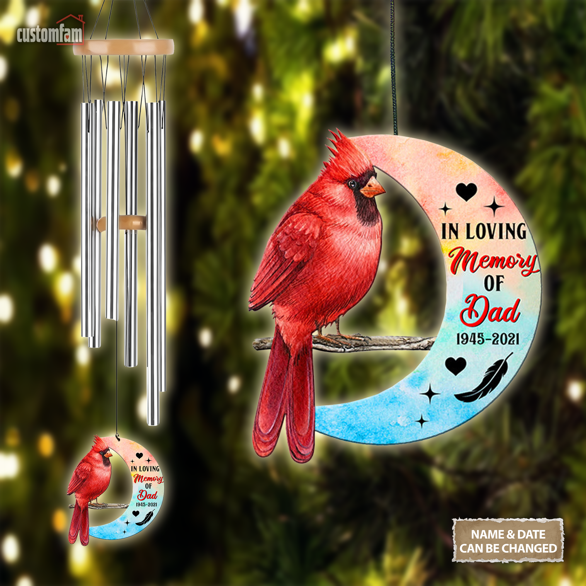 In Loving Memory Personalized Memorial Wind Chimes, Sympathy Gifts