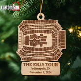 The Eras Tour Indianapolis Stadium Ornament, Personalized Christmas Ornament