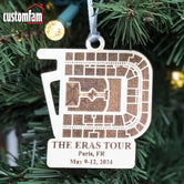 The Eras Tour Paris Stadium Ornament, Personalized Christmas Ornament