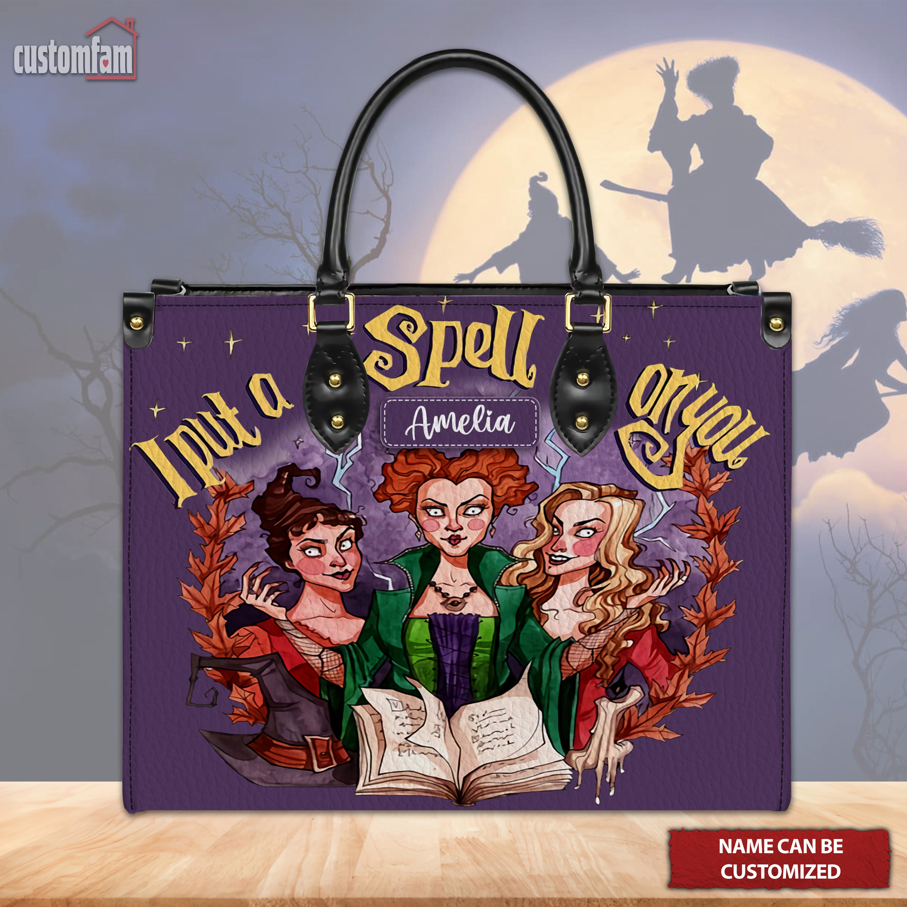 I Put A Spell On You Personalized Halloween Witchy Purse