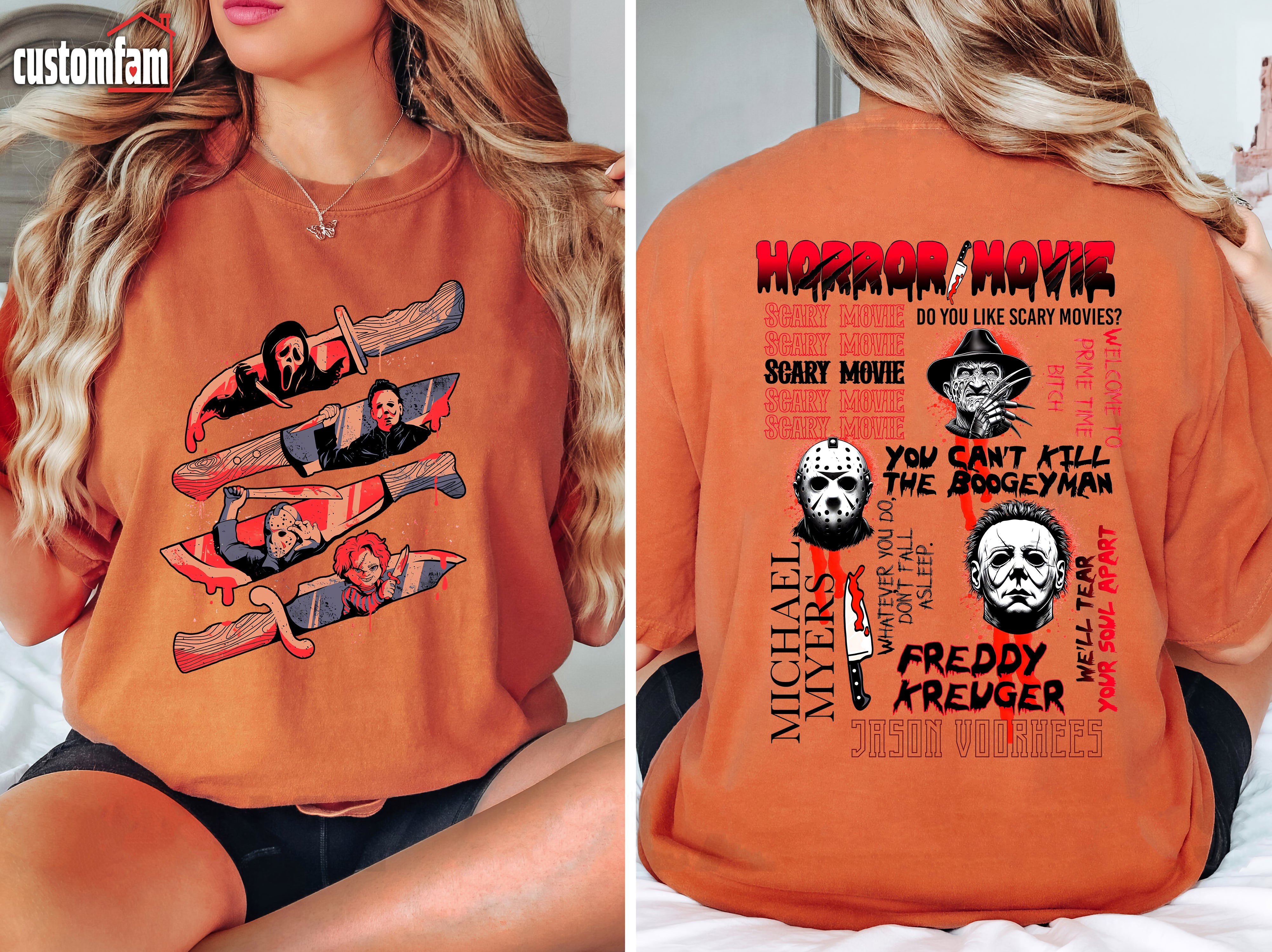 Horror Movie Unisex T-Shirt, Scary Movies Fan Gift, Halloween Gift