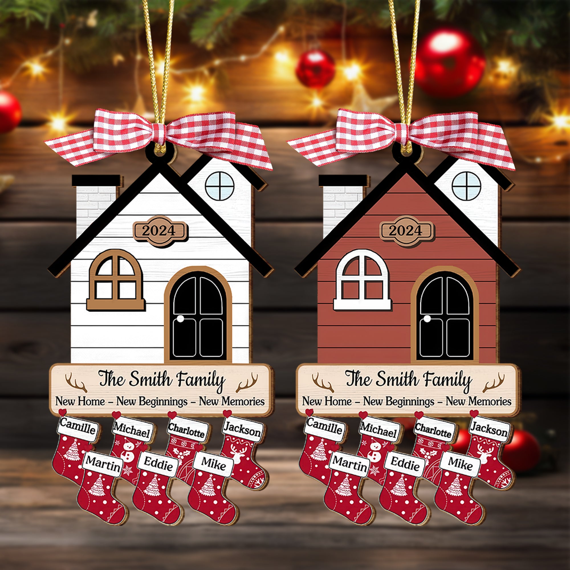 Our New Home Ornament, Personalized Housewarming Gift, Christmas Decor