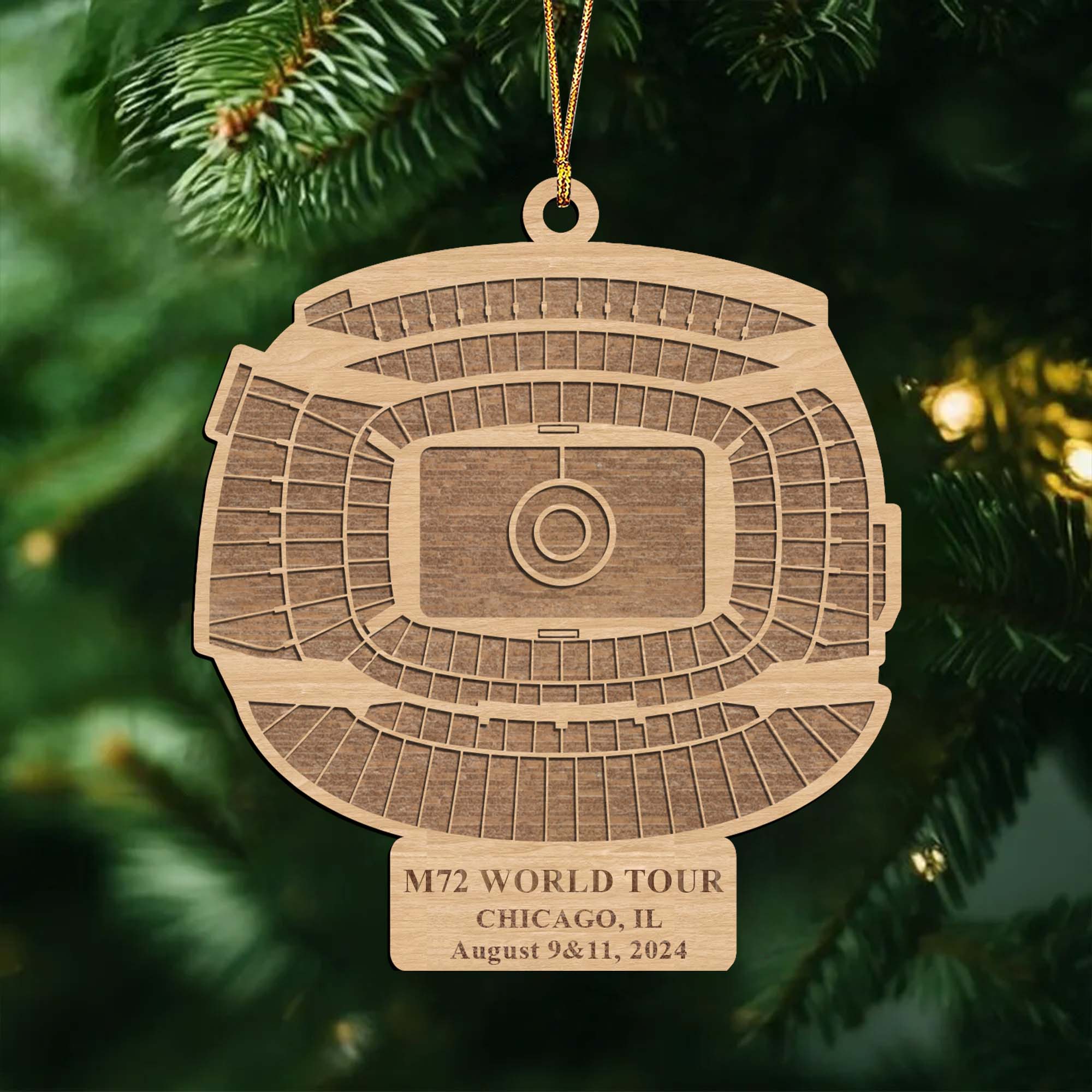 M72 World Tour Chicago Stadium Ornament, Personalized Christmas Ornament