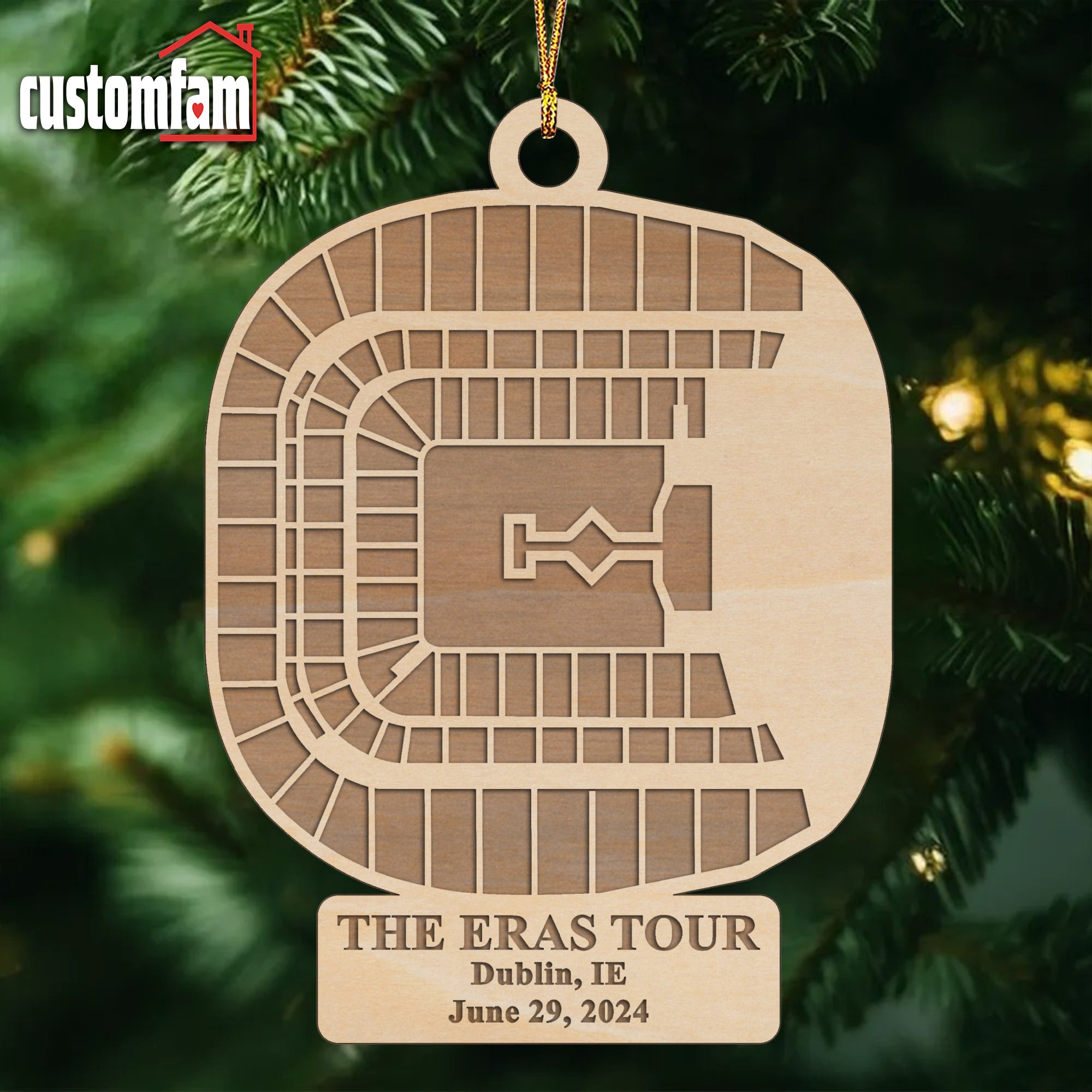 The Eras Tour Dublin, IE Stadium Ornament, Personalized Christmas Ornament, Gift For Swifties