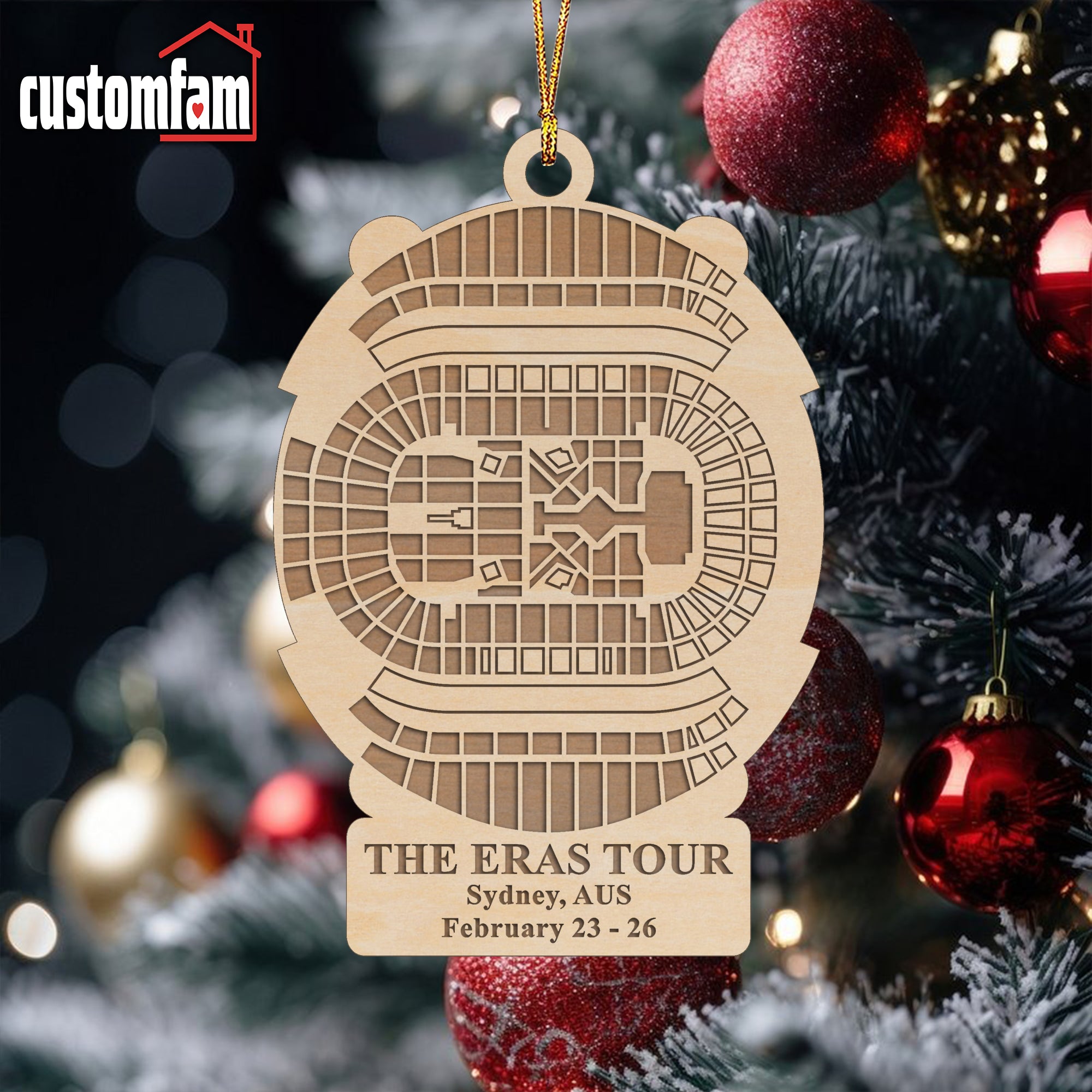 The Eras Tour Sydney, AUS Stadium Ornament, Personalized Christmas Ornament, Gift For Swifties