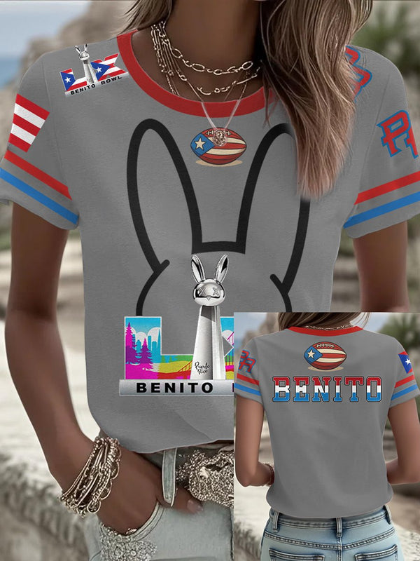 LX Benito Bowl Halftime Show Shirt, Bad Bunny Football Tee, Game Day Bunny Shirt