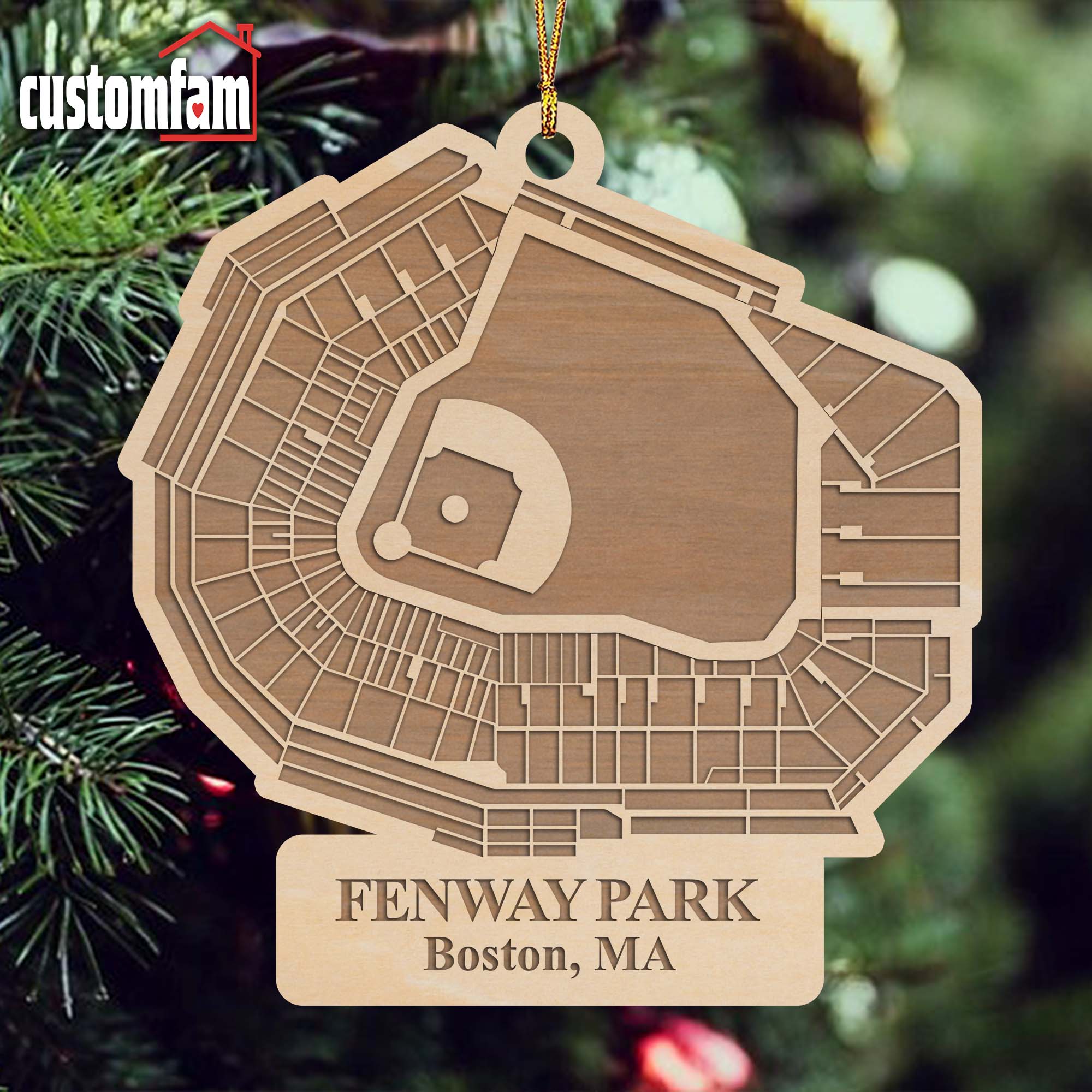 Fenway Park Stadium Personalized Baseball League Stadium Ornament, Gift For Baseball Lovers