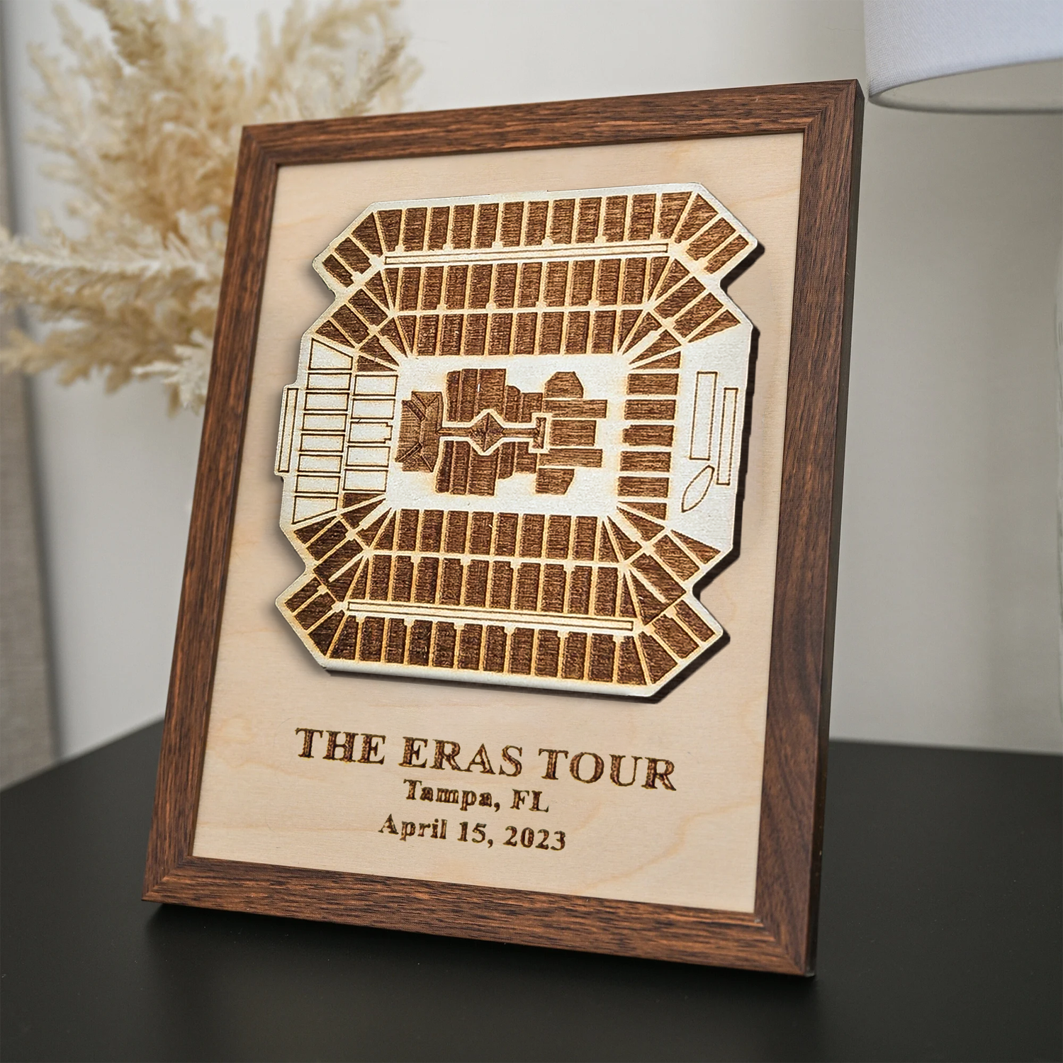 The Eras Tour Tampa Stadium, 3D Custom Stadium Wooden Plaque, Gift For Swifties