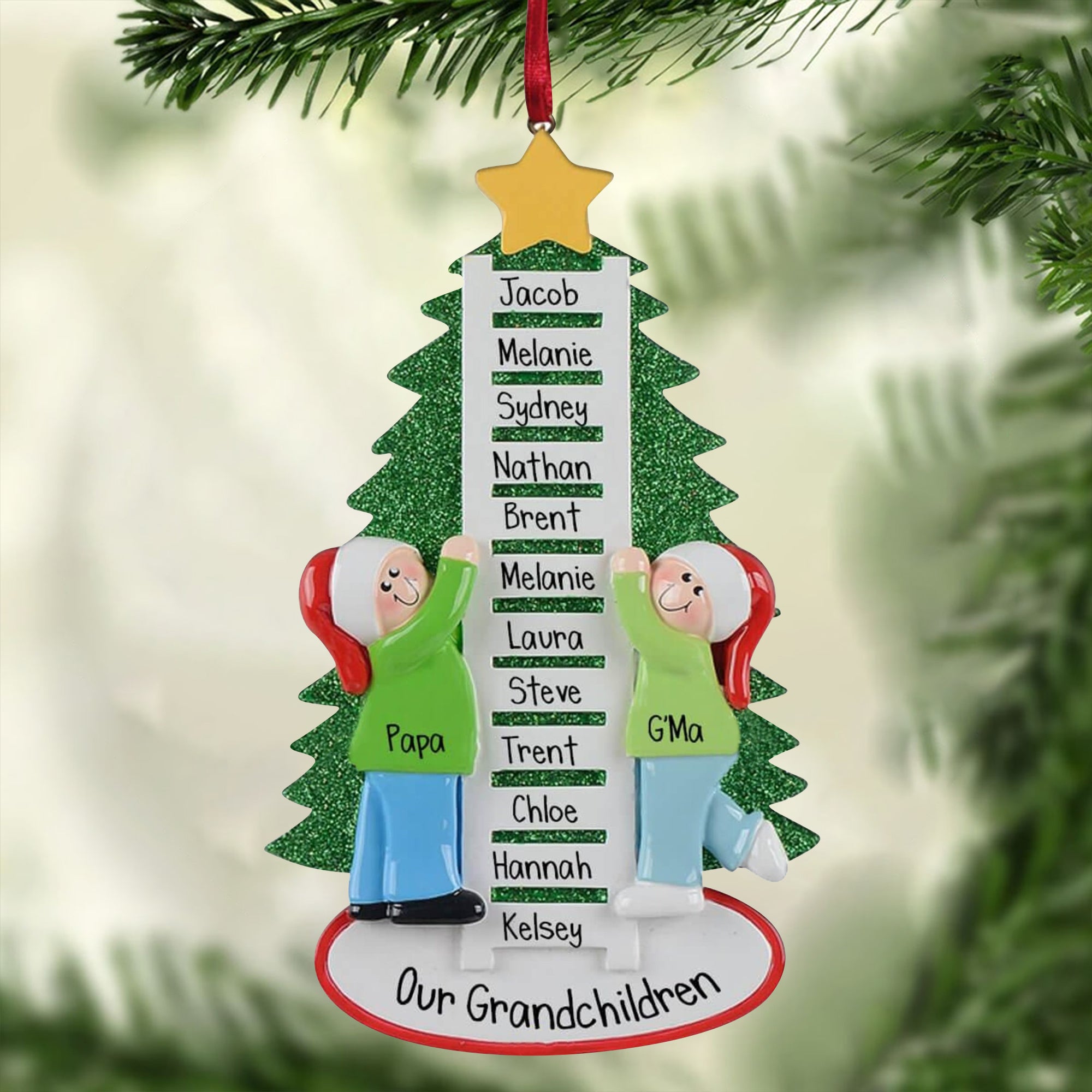 Our Grandchildren Personalized Family Christmas Ornaments, Gift for Family