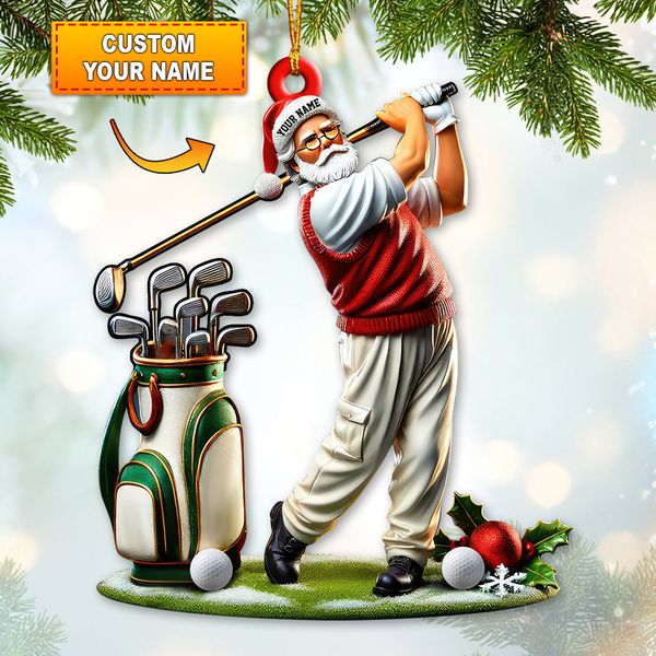 Personalized Golf Christmas Ornaments, Holiday Golf Ornament, Christmas Gift For Golfer