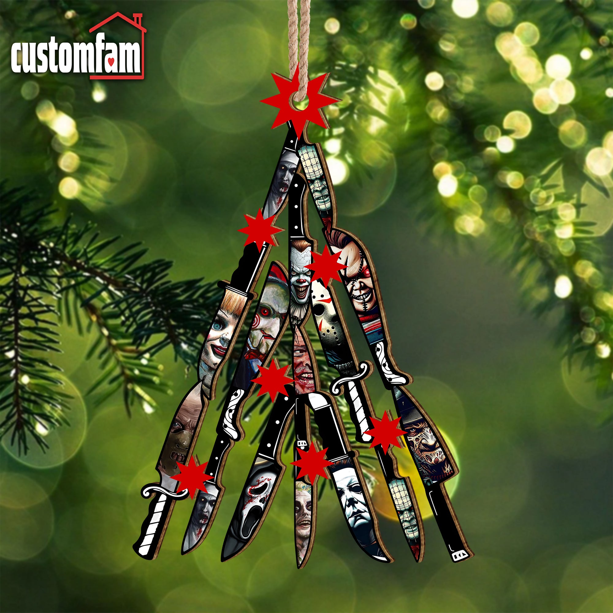 Horror Movie Characters Christmas Ornaments, Horror Movie Gifts