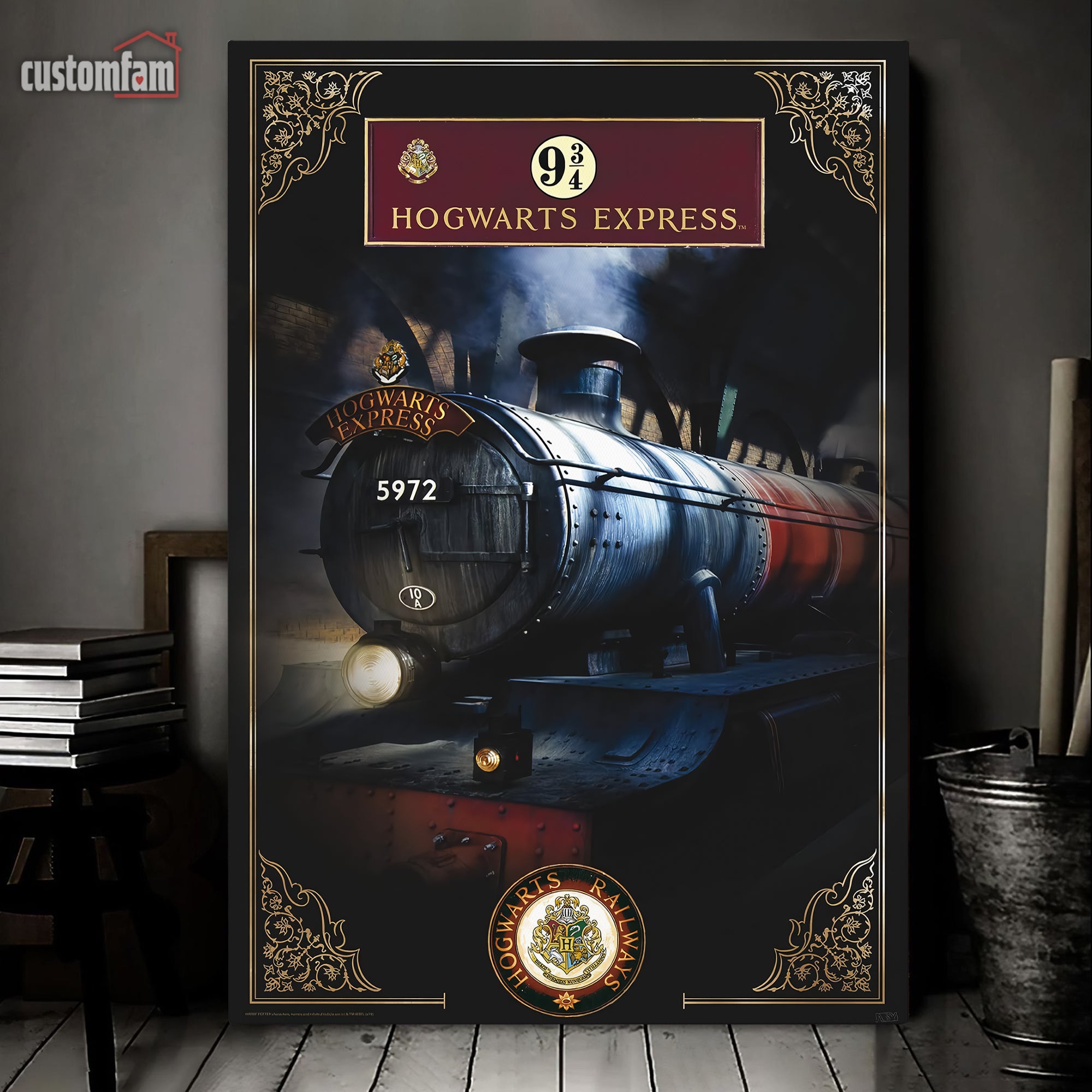 9 3/4 Hogwarts Express Canvas, The Wizarding World, Halloween Decor