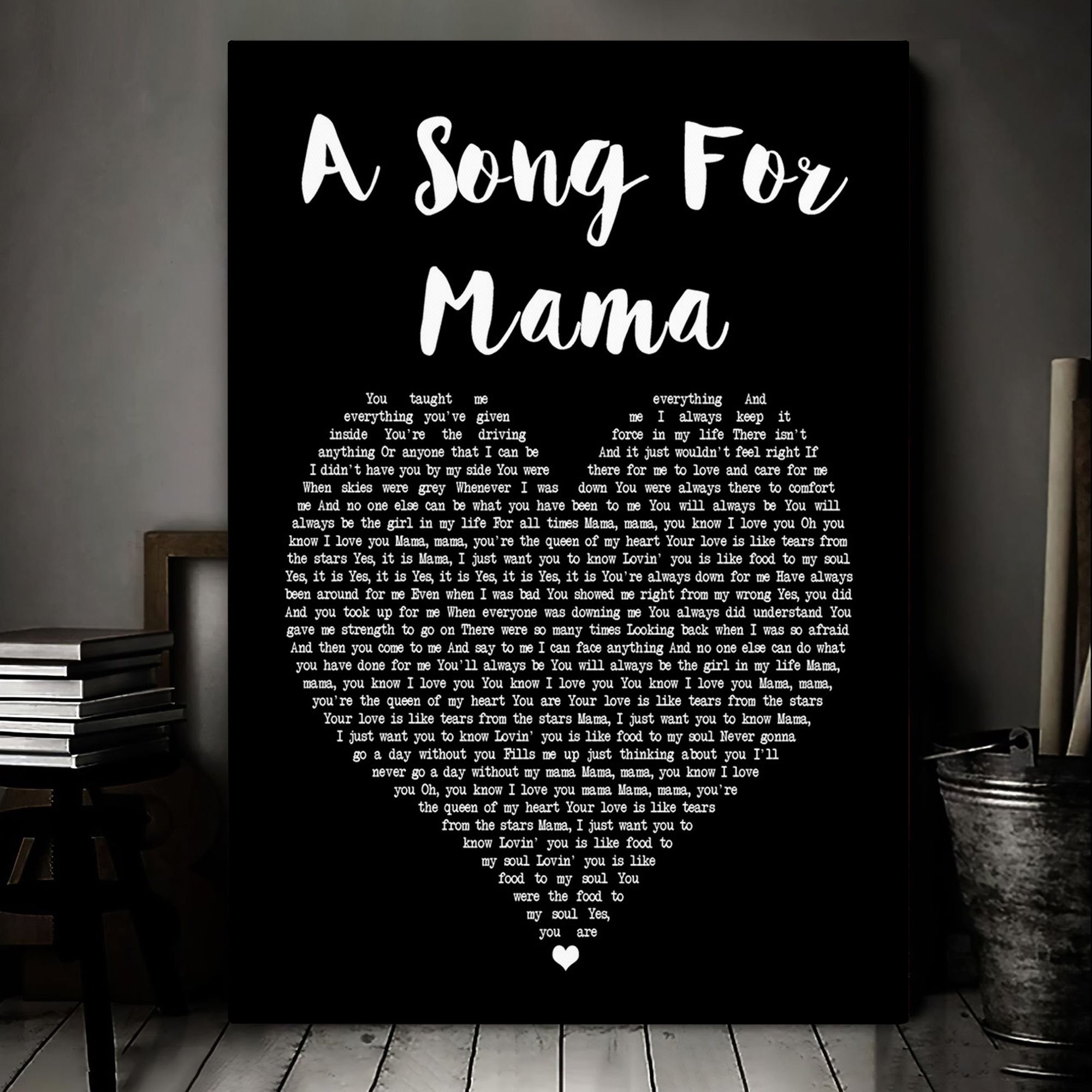 Boyz II Men A Song For Mama Black Heart Song Lyric Art Print Canvas Print Frames