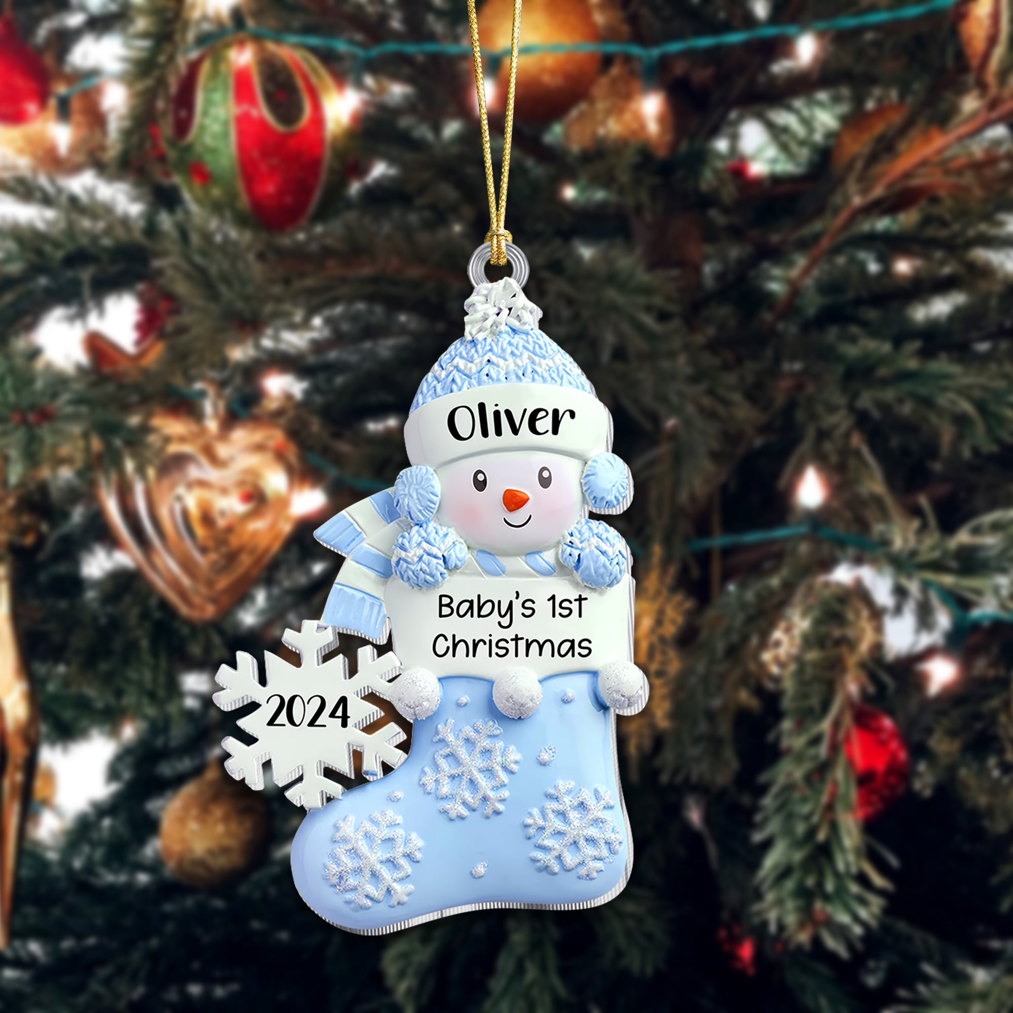 Personalized First Christmas Ornament, Gifts For New Parents, Baby Gift