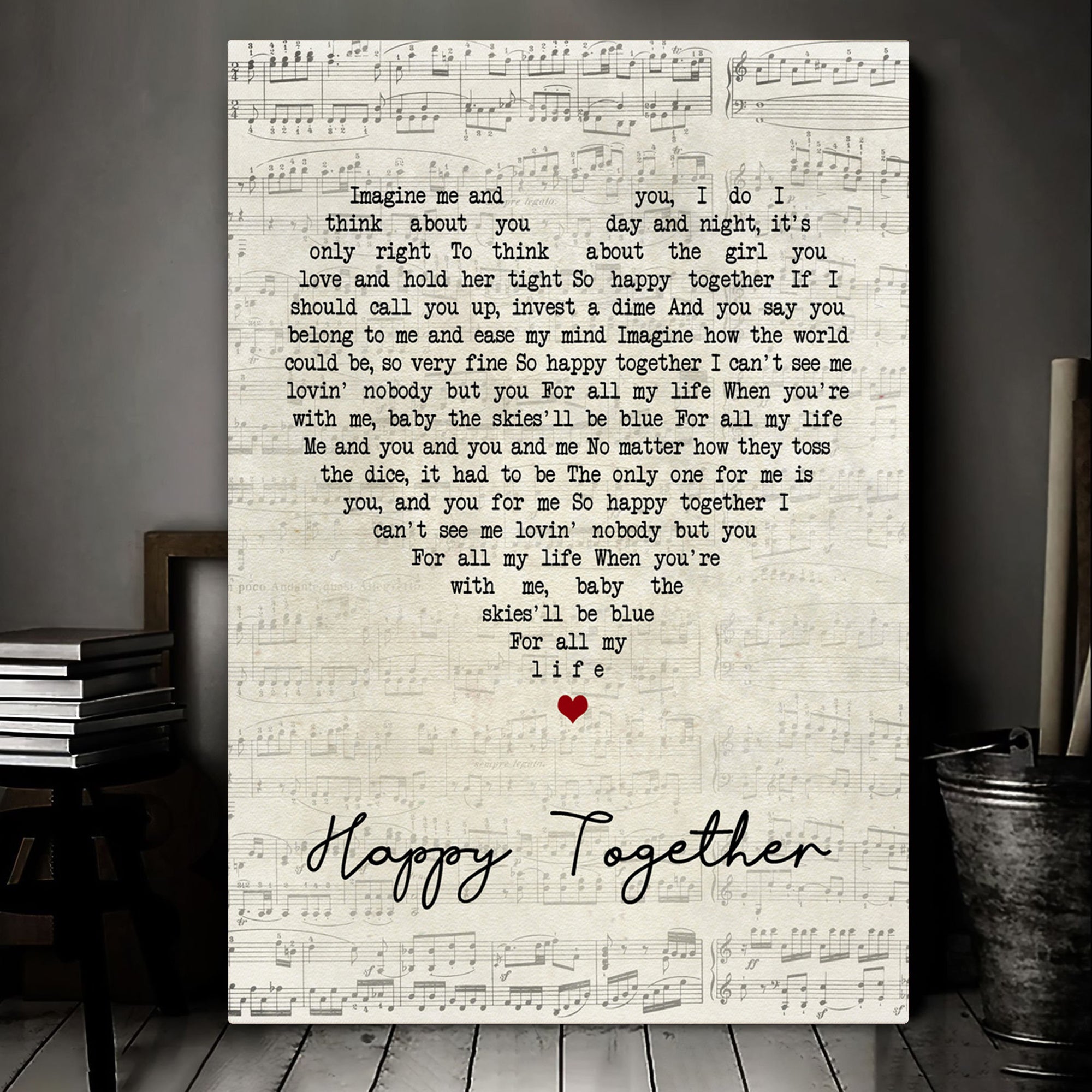 Thomas Rhett Blessed Script Heart Song Lyric Art Print Canvas Print Frames