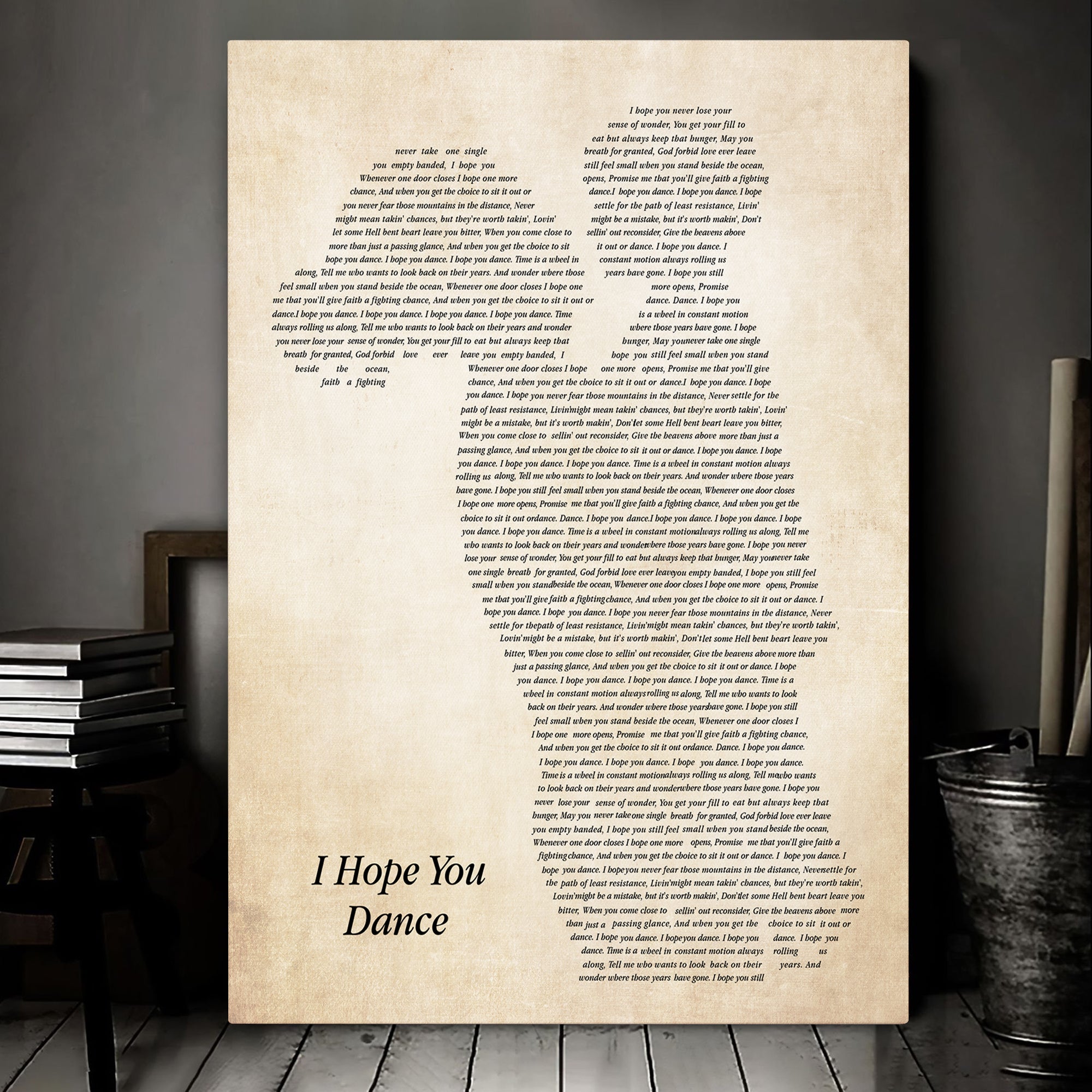 Lee Ann Womack I Hope You Dance Mother & Child Decorative Art Gift Song Lyric Art Print Canvas Print Frames