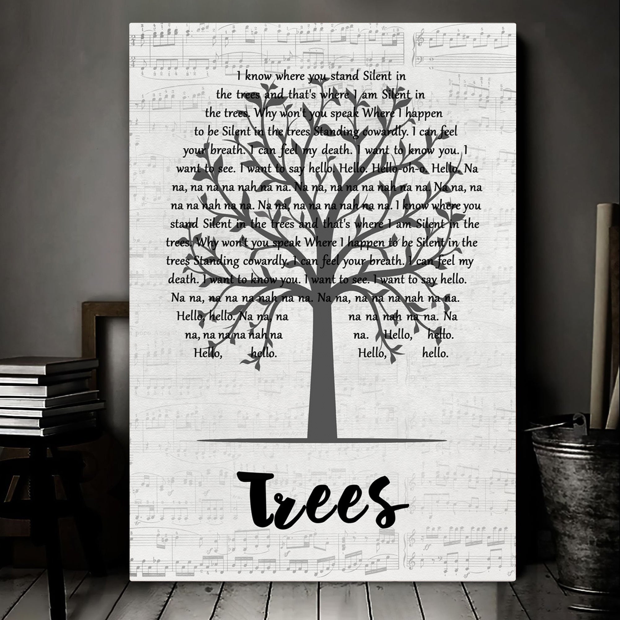 Twenty One Pilots Trees Music Script Tree Song Lyric Quote Music Art Print Canvas Print Frames