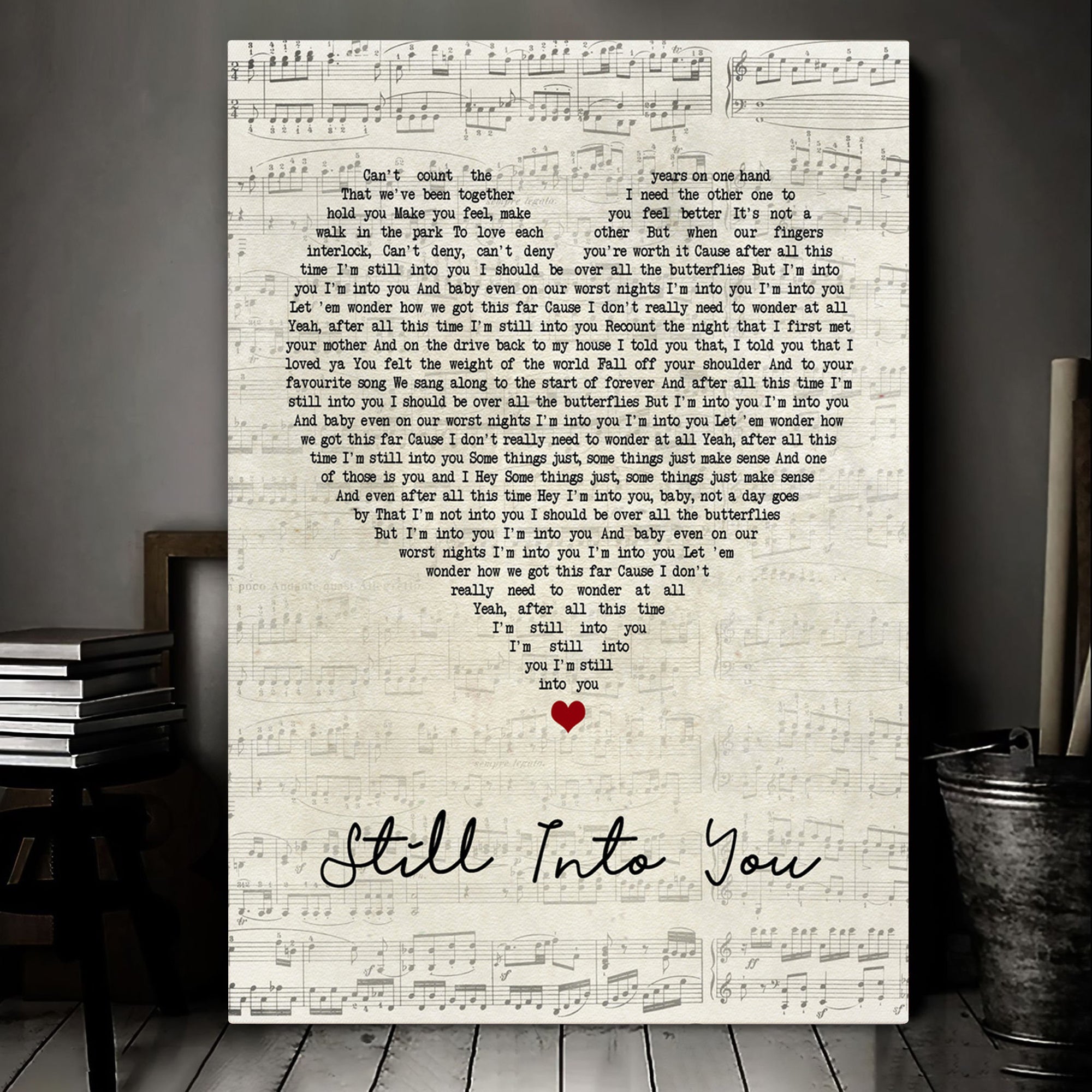 Paramore Still Into You Script Heart Song Lyric Art Print Canvas Print Frames