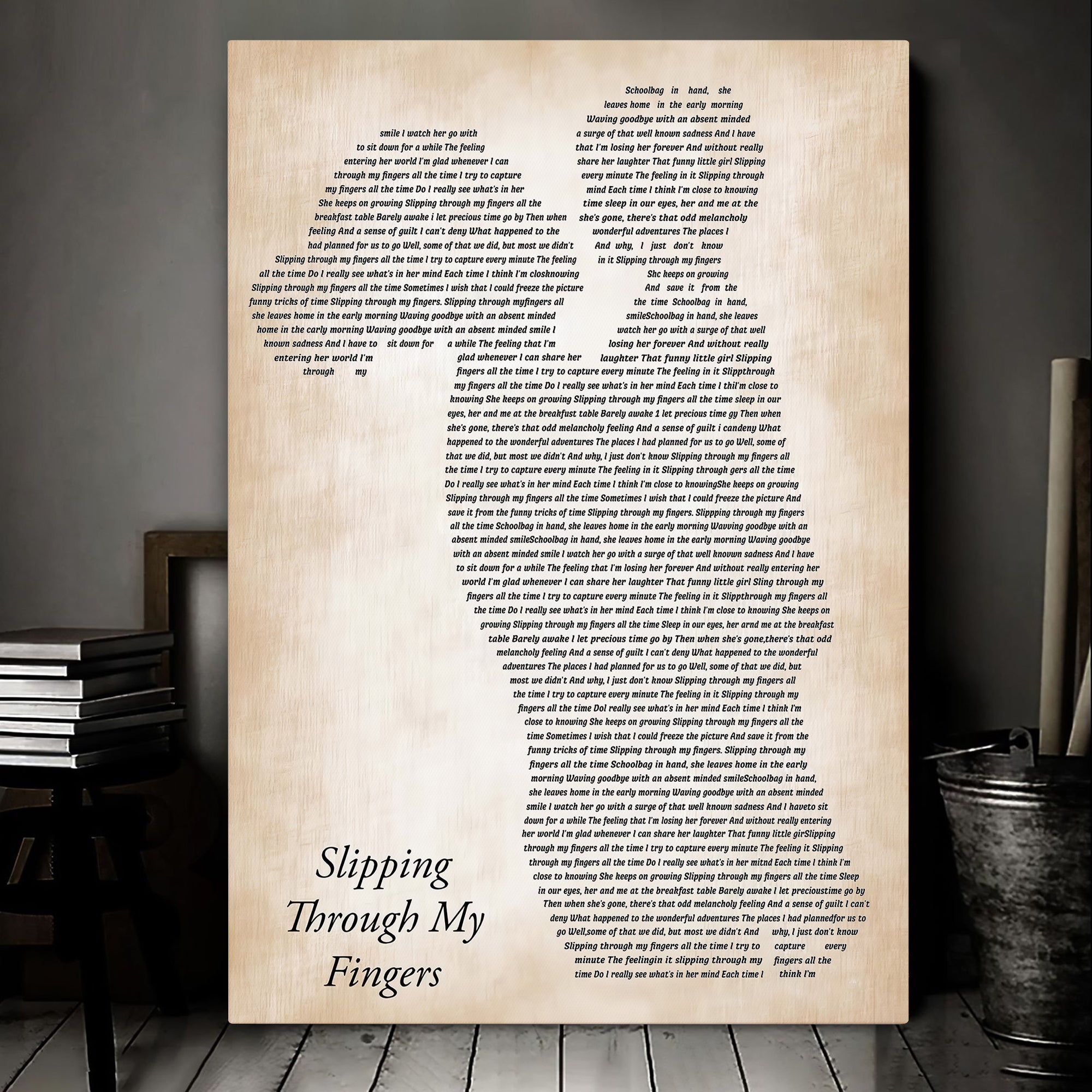 ABBA Slipping Through My Fingers Mother & Child Song Lyric Art Print Canvas Print Frames