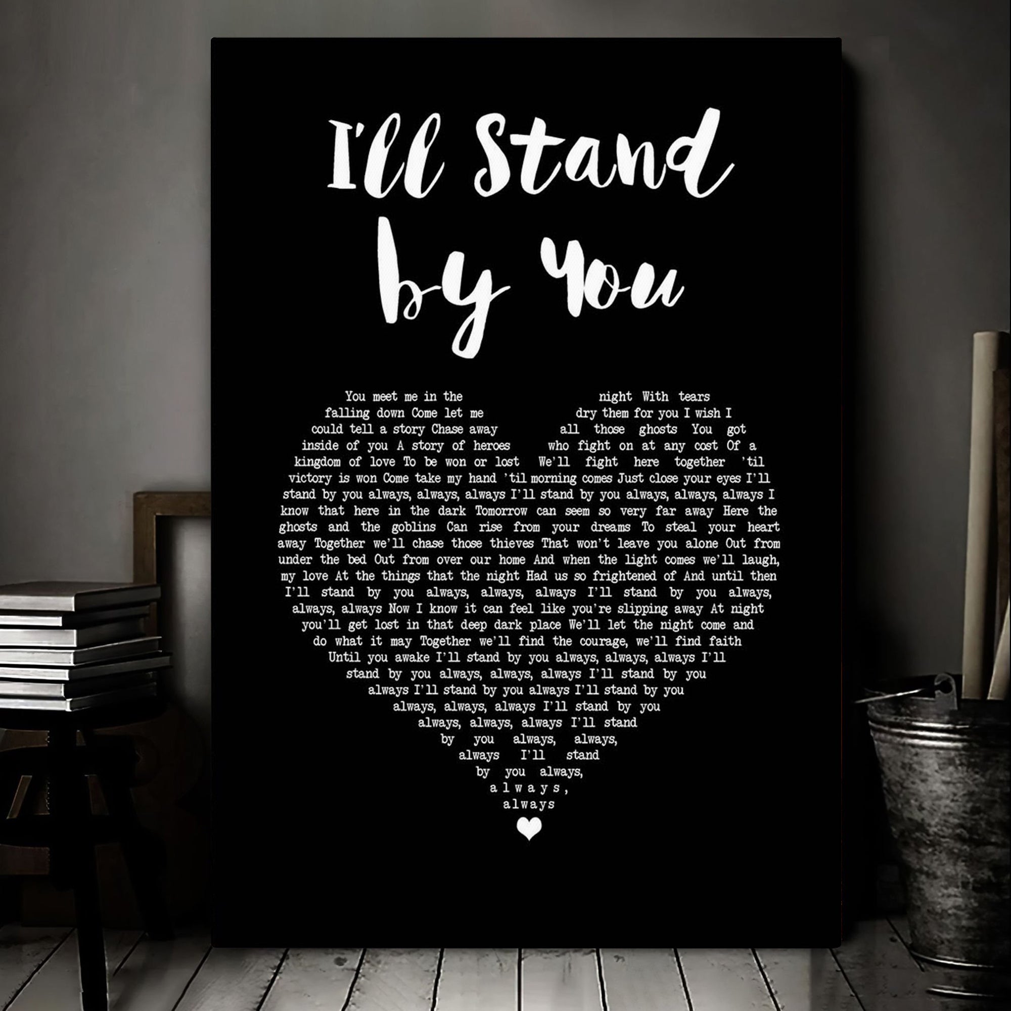 Bruce Springsteen I?ll See You in My Dreams Black Heart Decorative Art Gift Song Lyric Print Canvas Print Frames