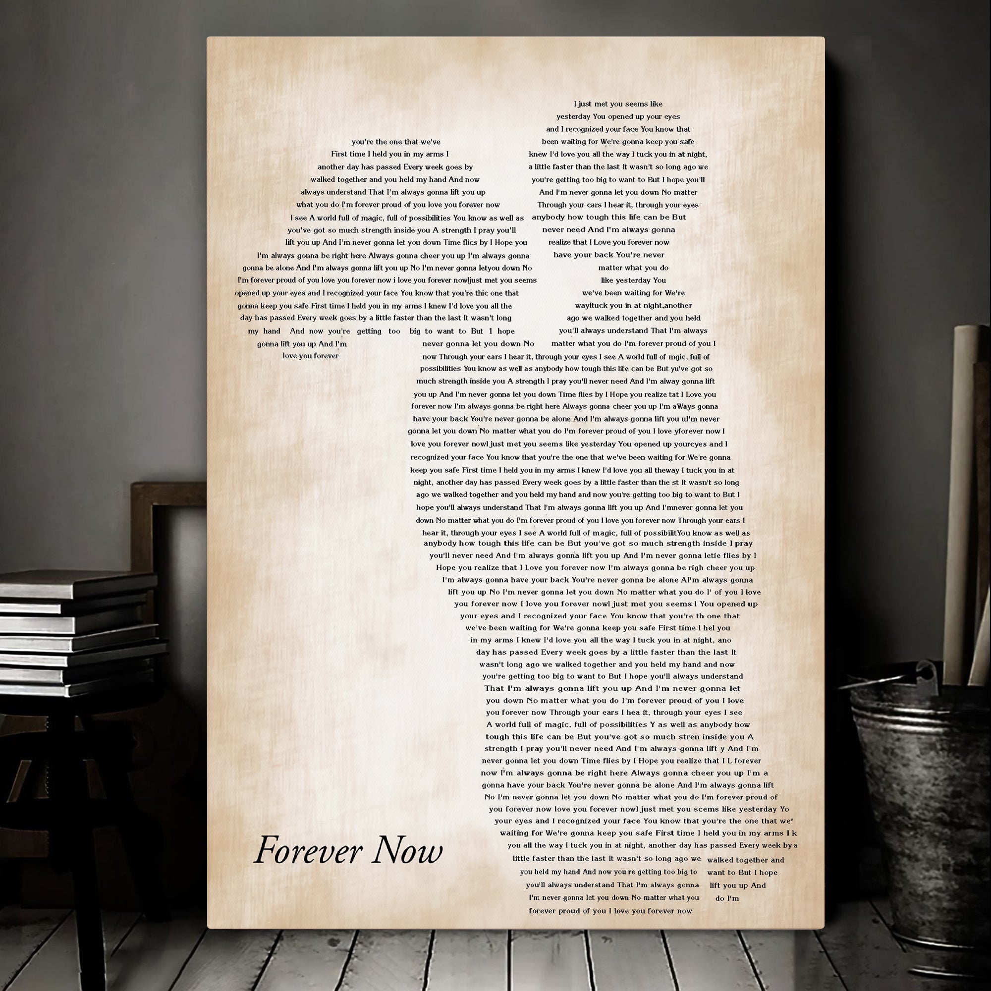 Michael Buble Forever Now Mother & Child Song Lyric Art Print Canvas Print Frames