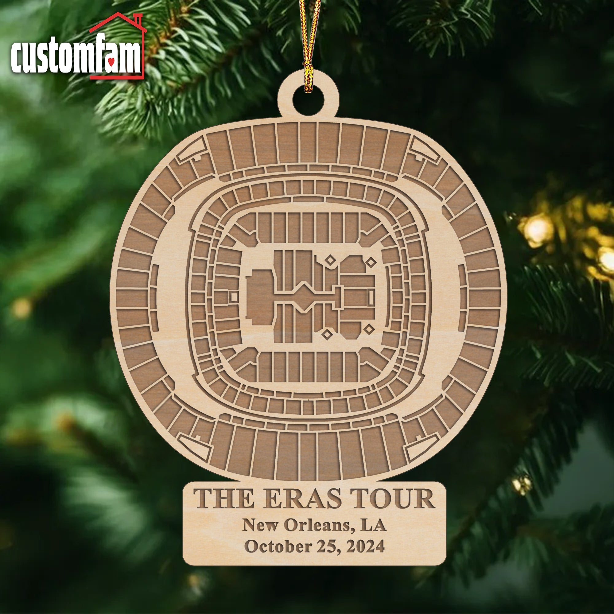 The Eras Tour New Orleans, LA Stadium Ornament, Personalized Christmas Ornament, Gift For Swifties