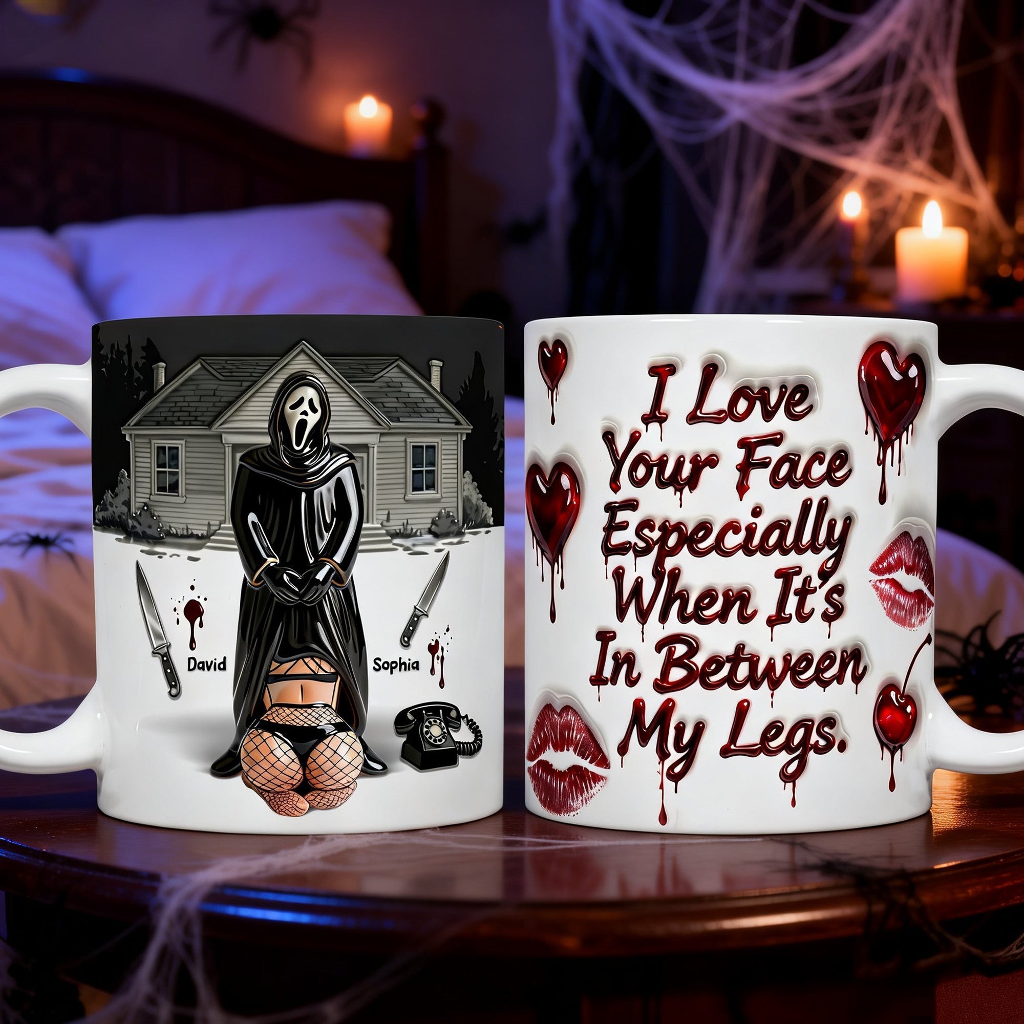 I Love Your Face Naughty Couple Personalized Mug, Funny Valentines Gift, Personalized Gifts For Couple