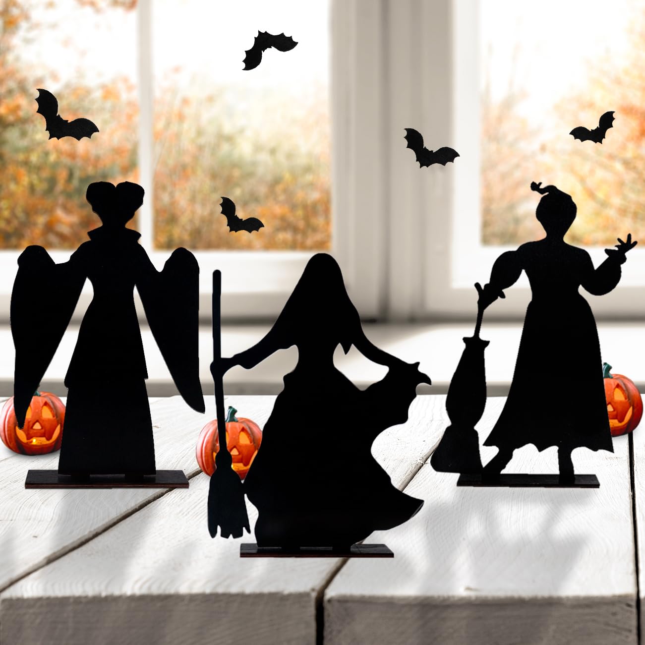 3pcs Wooden Table Halloween Table Decorations Hocus Pocus, Party Table Topper