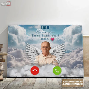 Because Someone We Love Is In Heaven Personalized Photo Canvas Prints,  Memorial Gifts For Dad 1