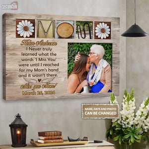 Personalized Photo Canvas prints, Custom Mother Memorial Gift, In Loving Memory Gift, Loss of Mom Sympathy Gift, Canvas Wall Art 1