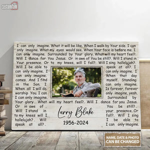 I Can Only Imagine Surrounded By Your Glory Heaven, Jesus Canvas, Memories gift, Gifts For Dad 1