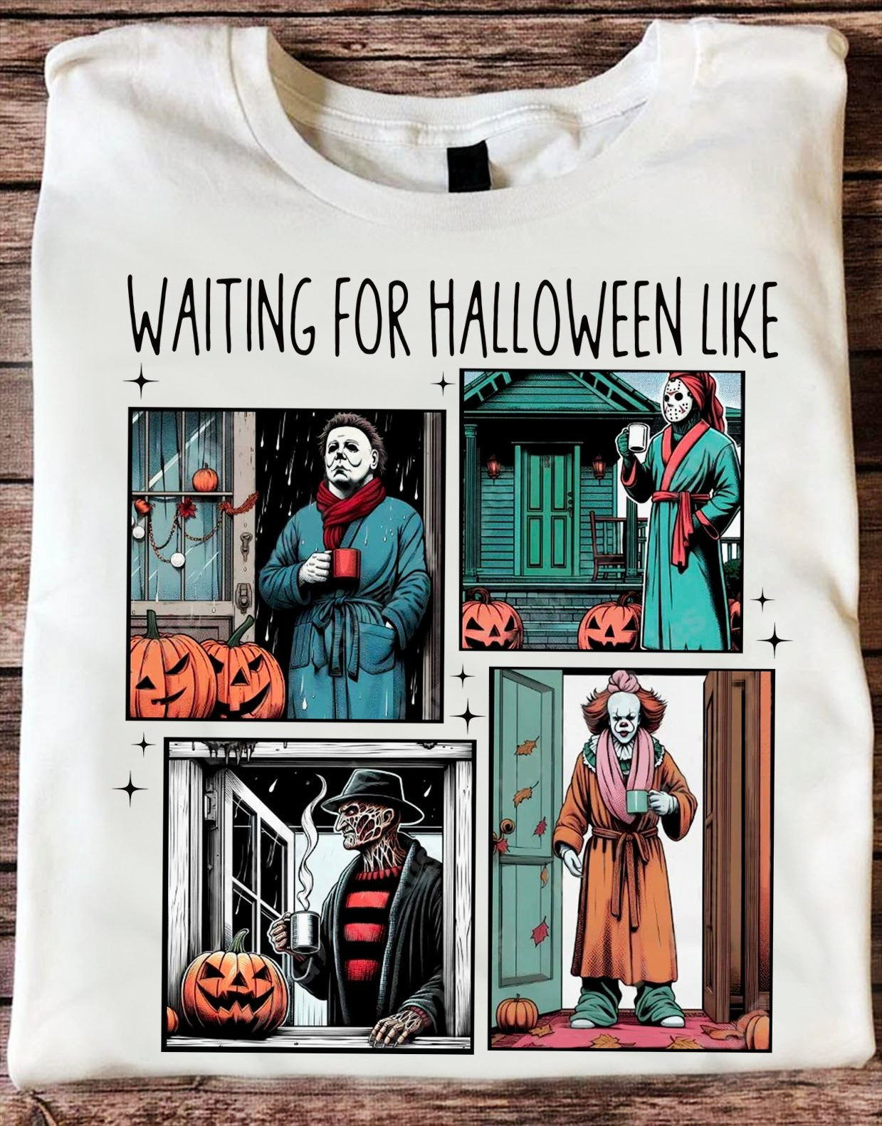 Waiting For Halloween Like Horror Movie Characters Unisex T-Shirt, Halloween Gift