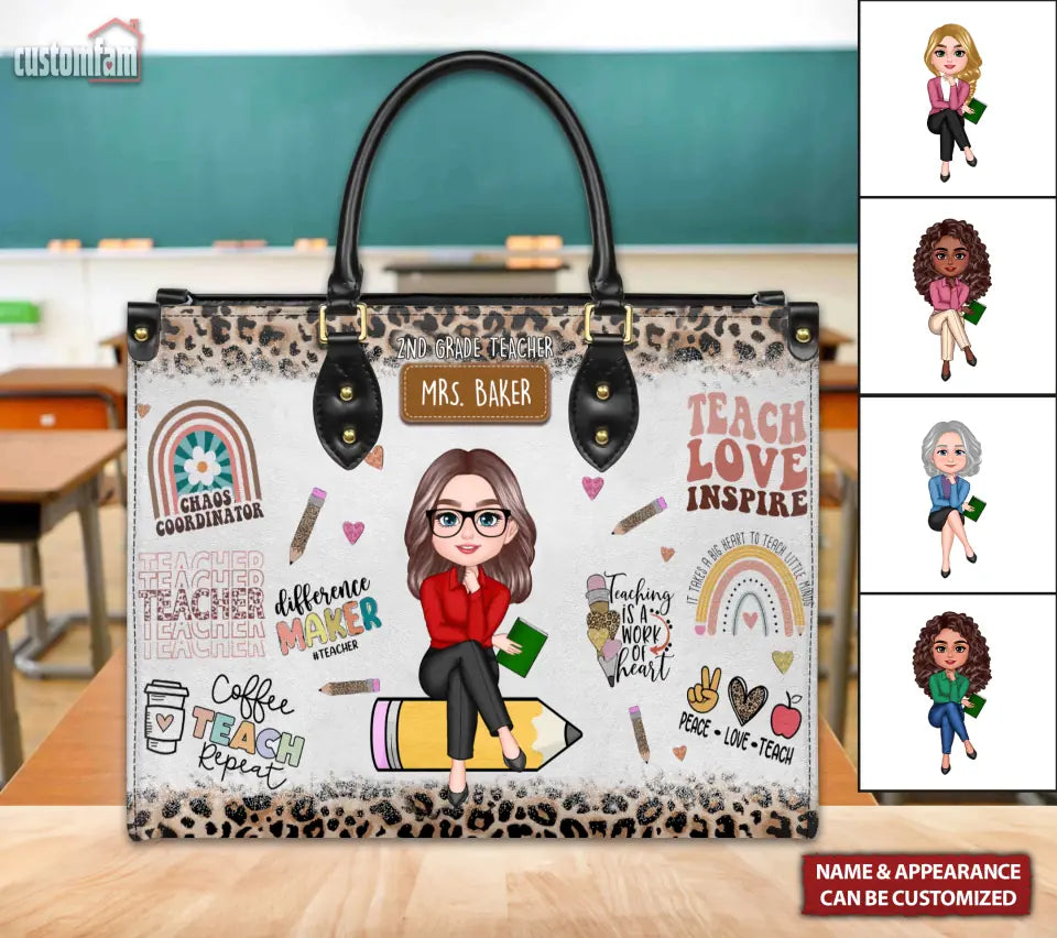 Custom Elementary Teacher Bag, Teacher Appreciation Gifts