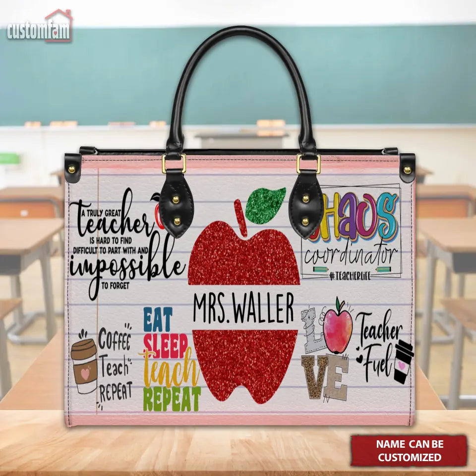 Teacher Life Custom Teacher Bag With Wallet, Teacher Appreciation Gifts