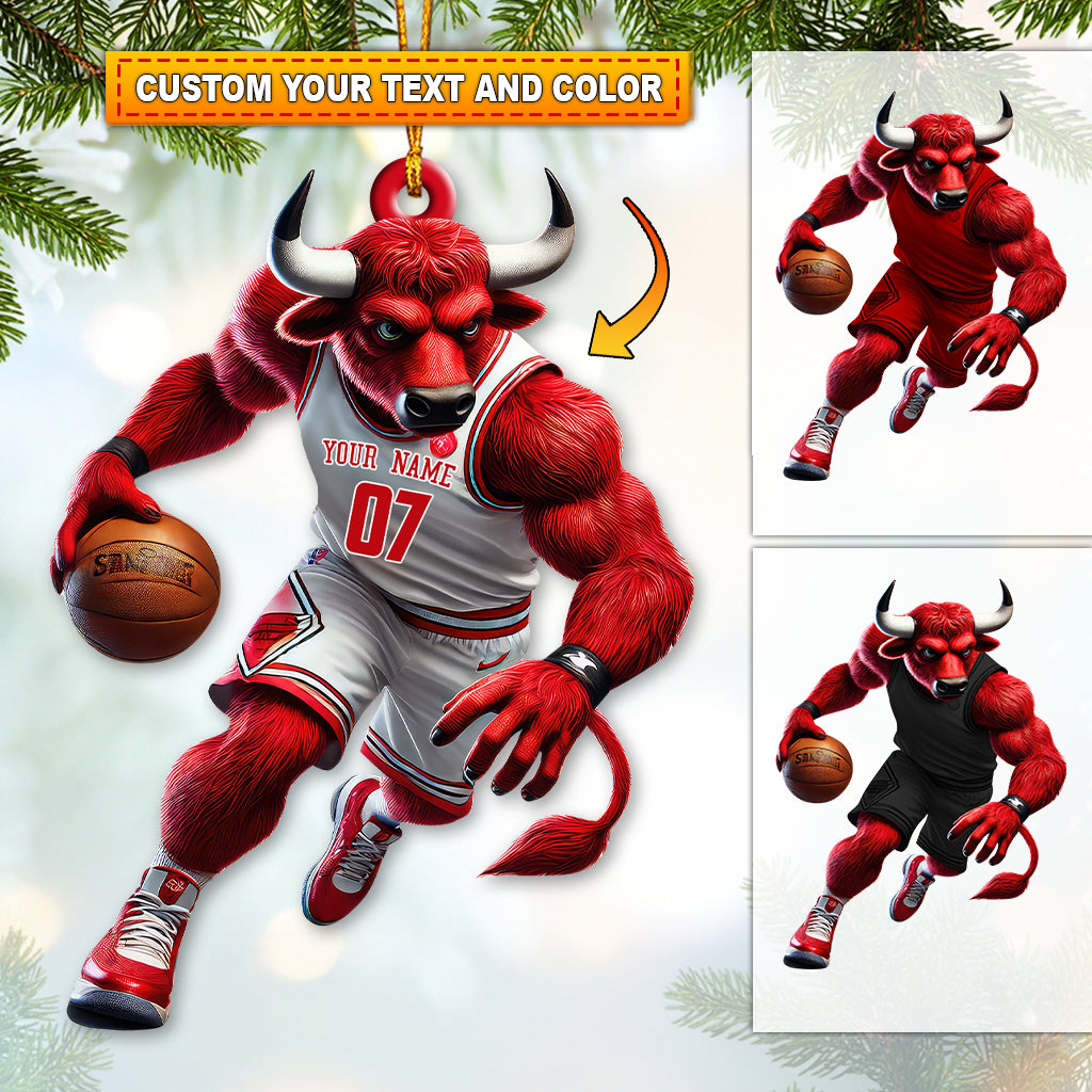 Buffalo Bull, Custom Buffalo Bull Ornament, Gift For Basketball Lovers And  Sport Fans