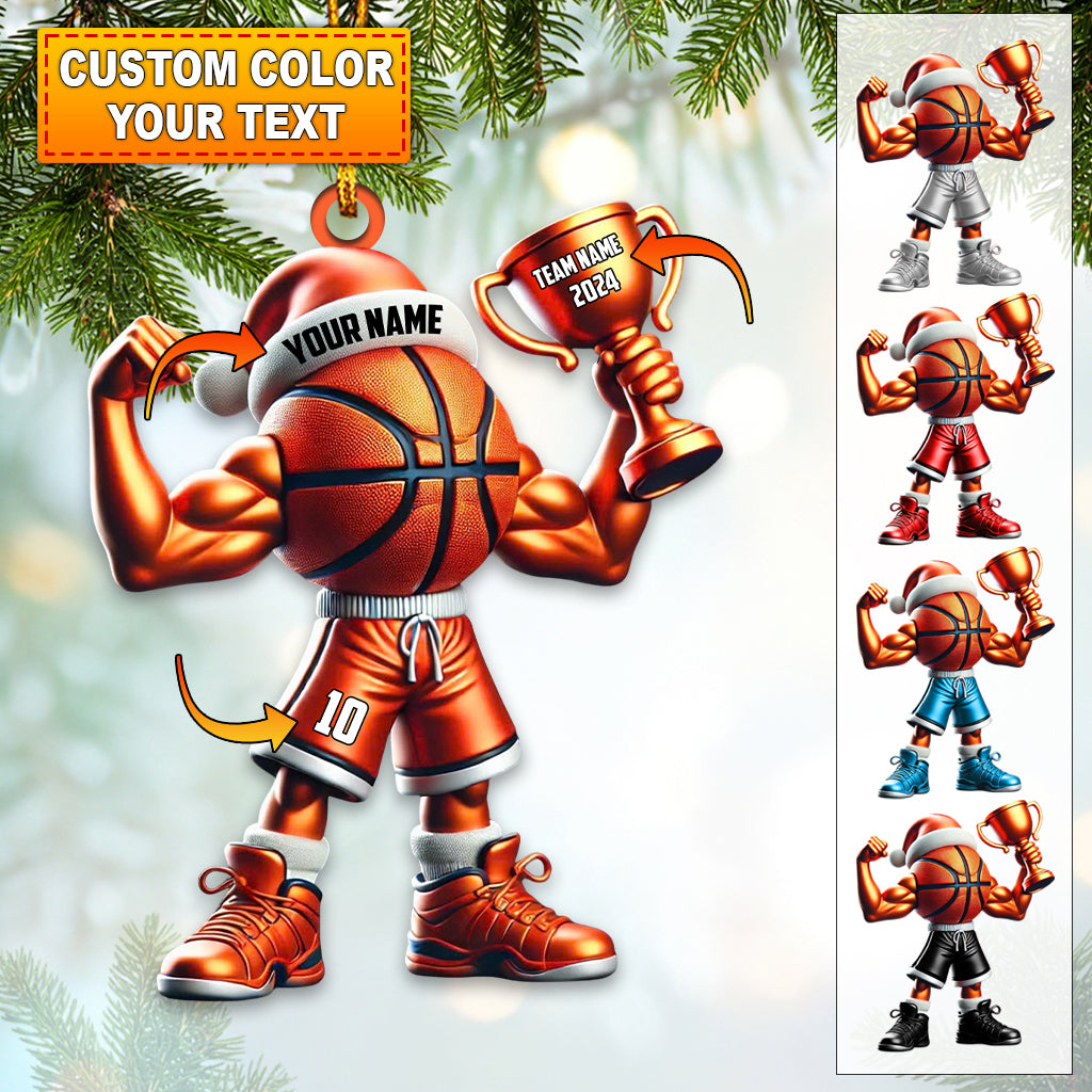 Basketball Trophy, Custom Basketball Trophy Ornament, Gift For Basketball Lovers And Sport Fans