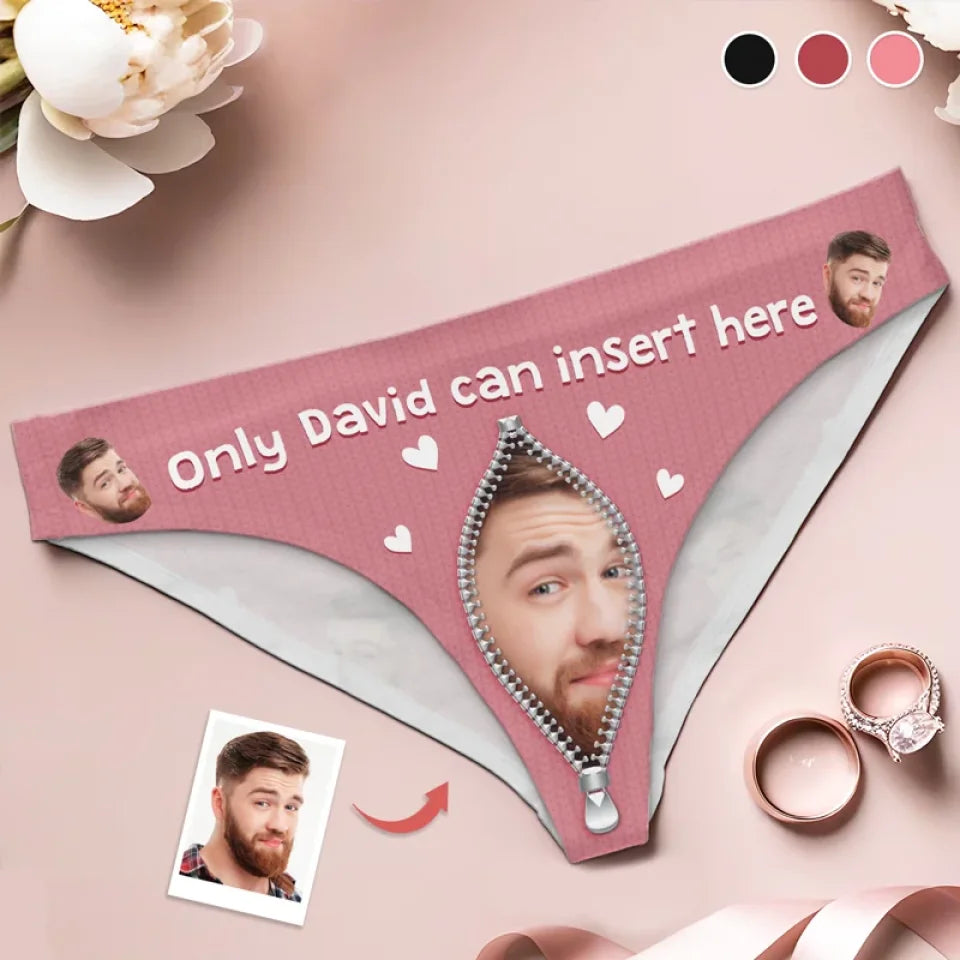 Custom Photo Funny Women Briefs, Anniversary Gift For Wife, Valentine Gift For Her