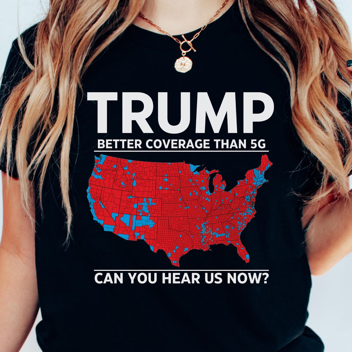 Can You Hear Us Now Trump2024 Funny T-Shirt, Trumpshirt, 47th President Christmas Tee